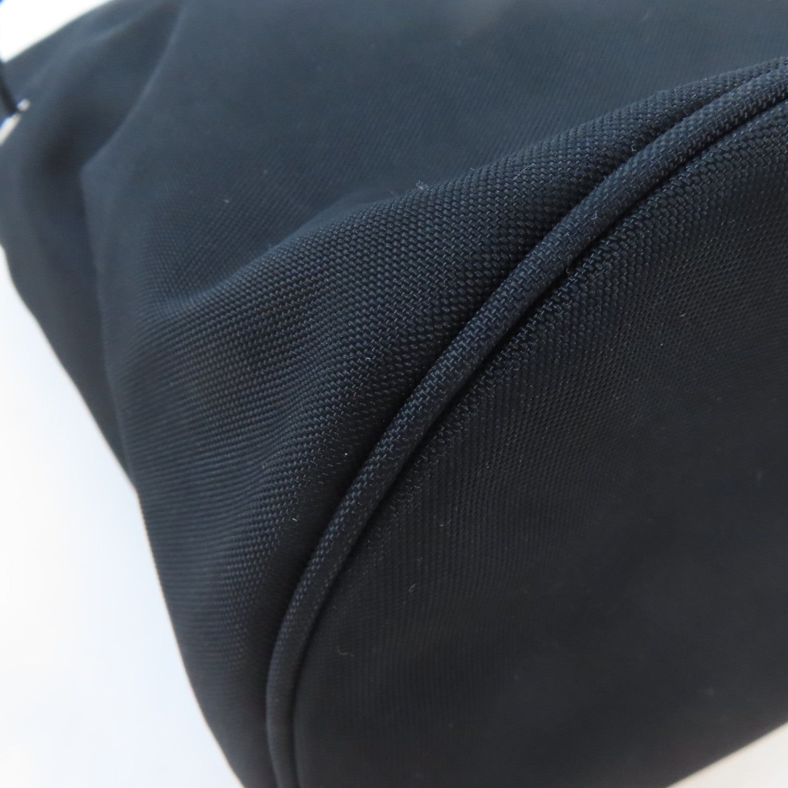 BALENCIAGA 尼龍Bucket銀扣手挽肩背兩用袋黑色