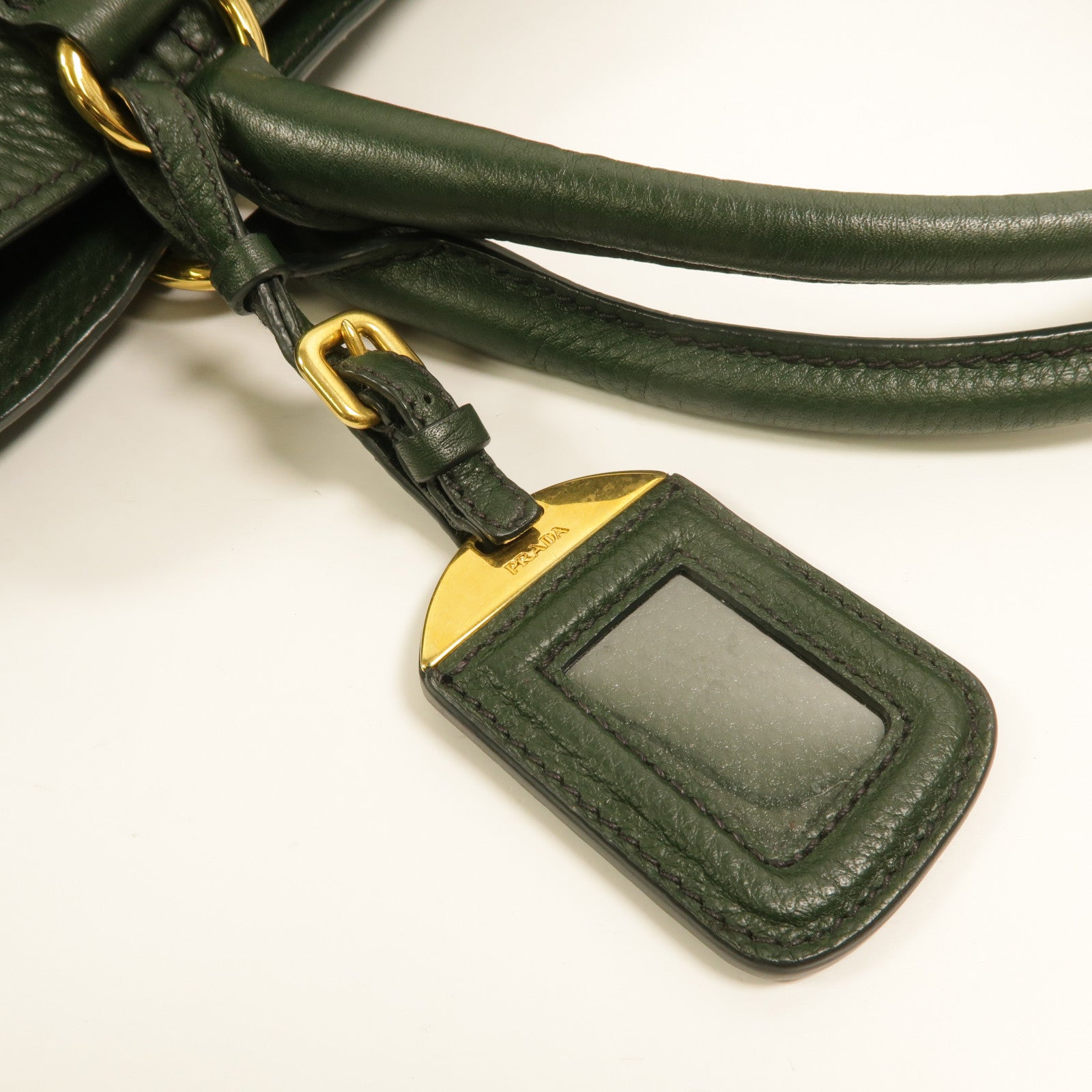 PRADA 牛皮皮革Side Pocket 2 Way Shoulder Bag手挽肩背兩用袋