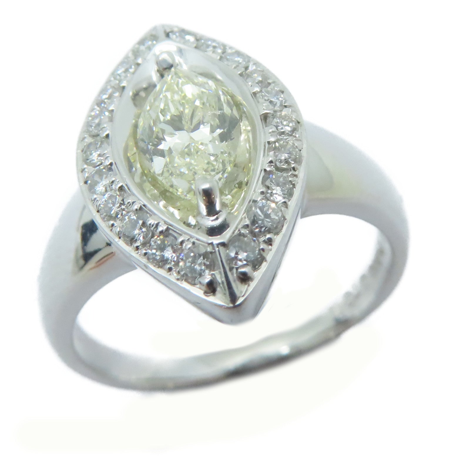 JEWELRY PT900鉑金Diamond Ring 0.701ct鑽石/0.3ct鑚石戒指US#6.5