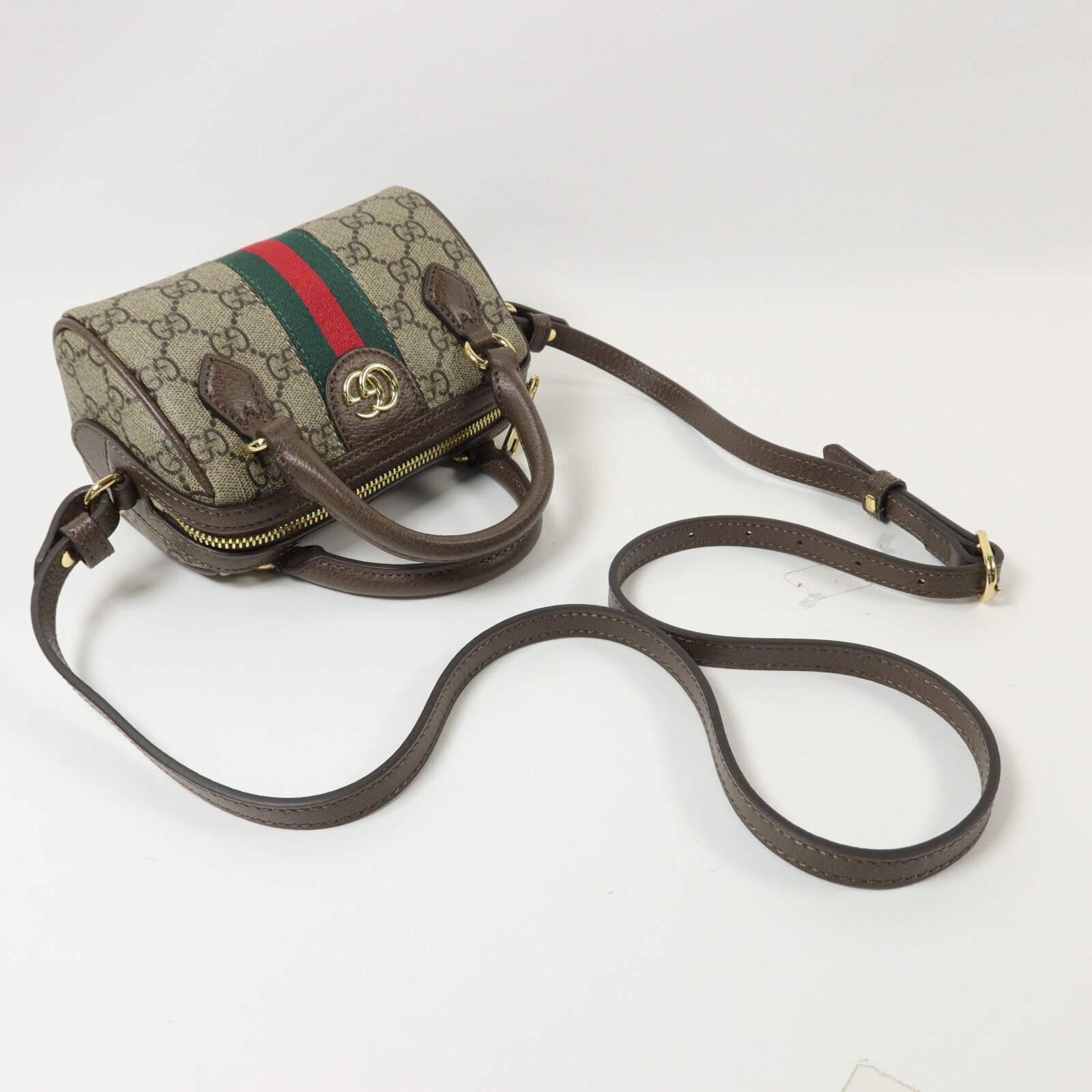 GUCCI 塗層帆布GG Supreme手挽肩背兩用袋