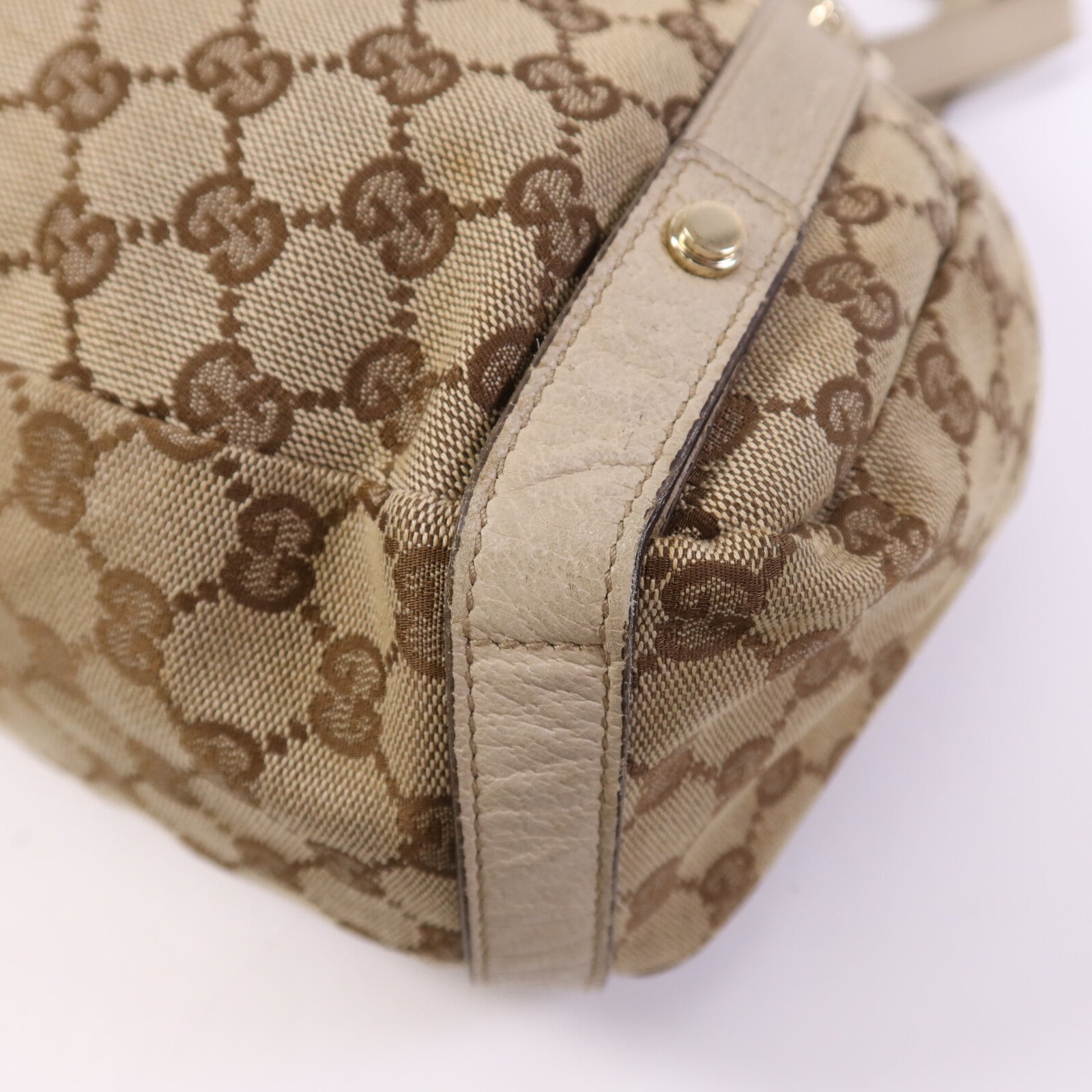 GUCCI 帆布Shoulder Bag金扣肩背袋