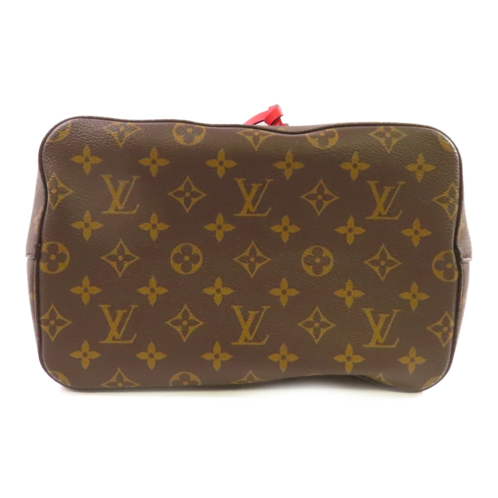 LOUIS VUITTON Monogram NeoNoe MM Shoulder Bag金扣肩背袋啡色/紅色