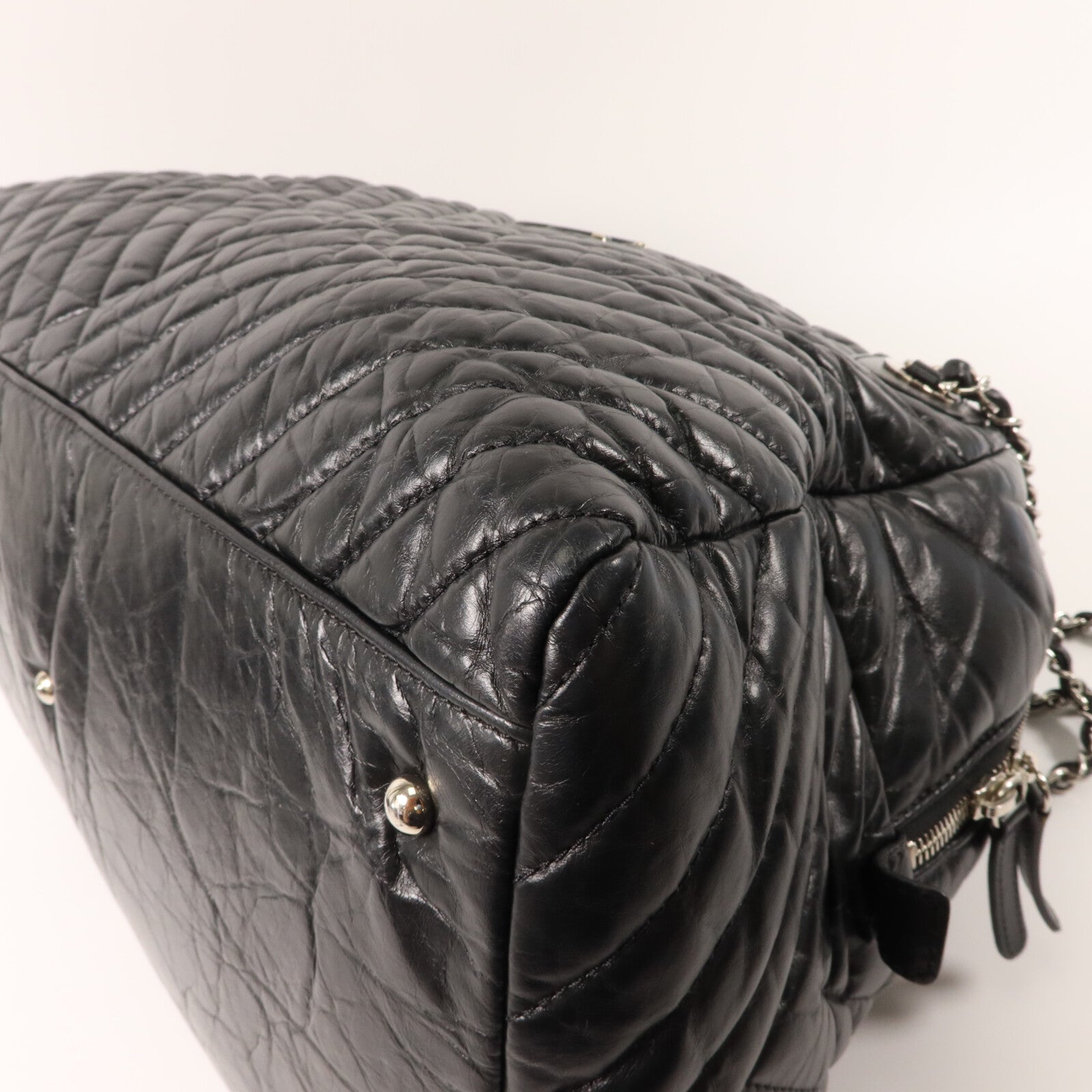 CHANEL 牛皮皮革Shoulder Bag鏈帶手挽肩背兩用袋