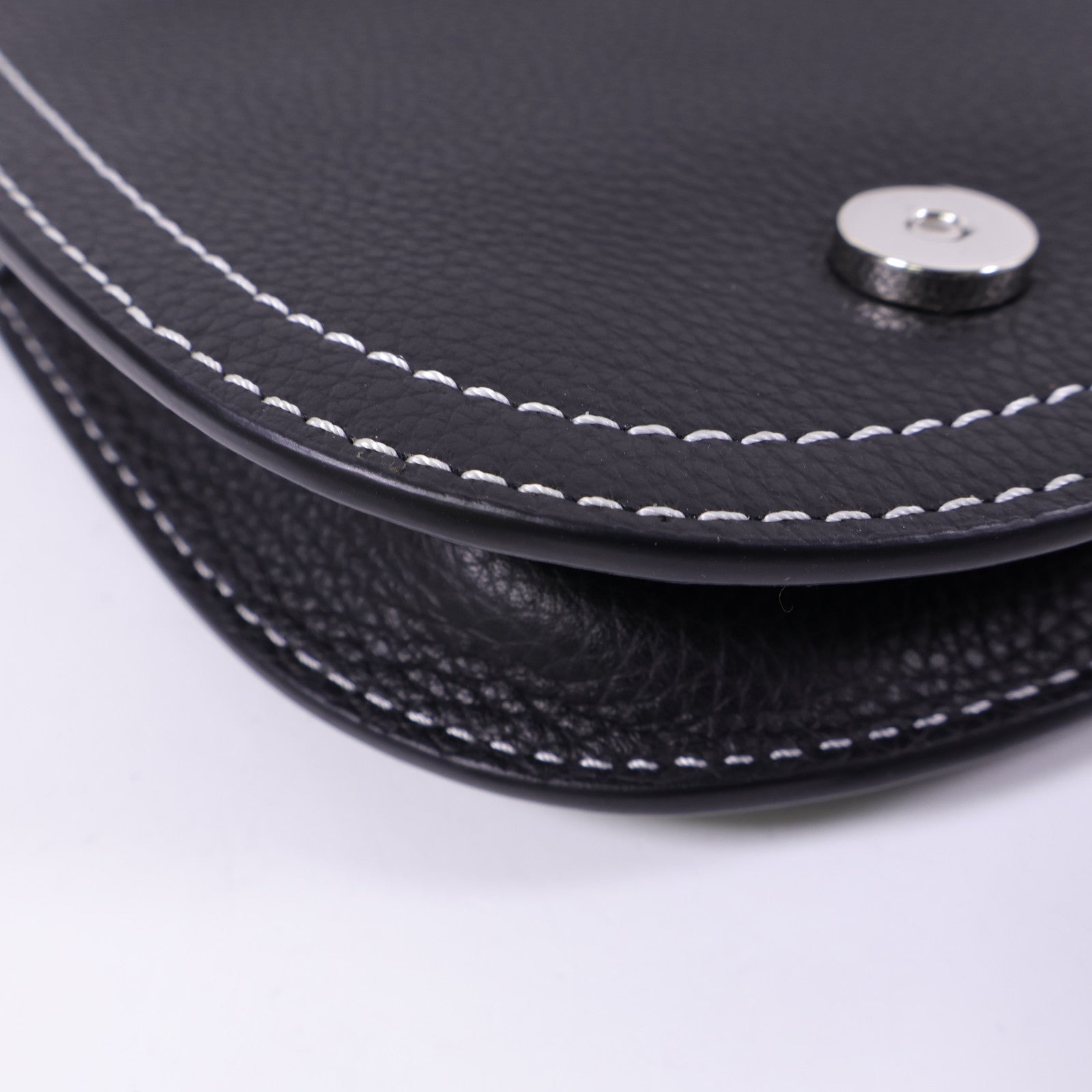 Dior 牛皮皮革Saddle Bag銀扣肩背袋