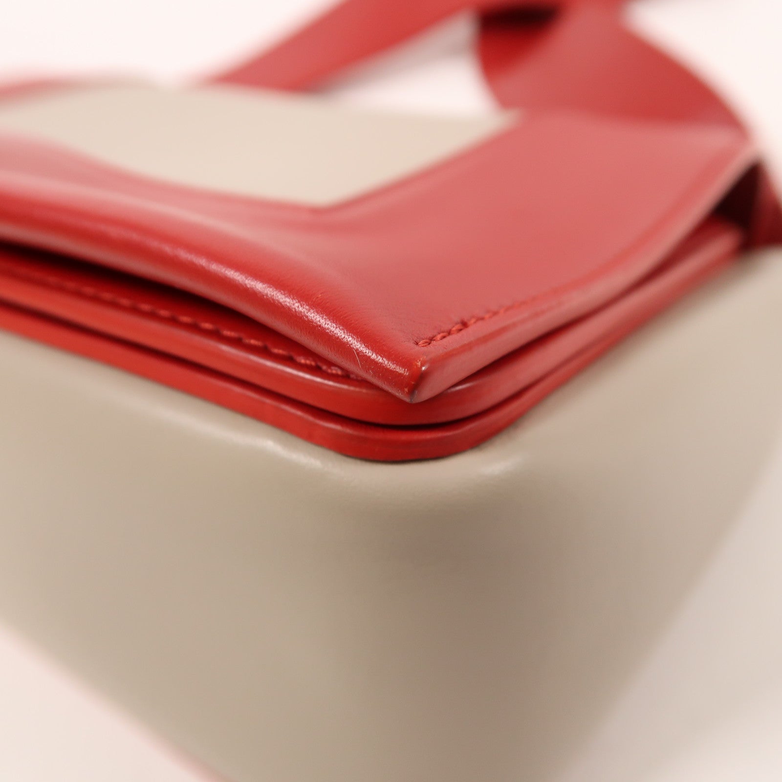 CELINE 牛皮皮革Frame銀扣肩背袋