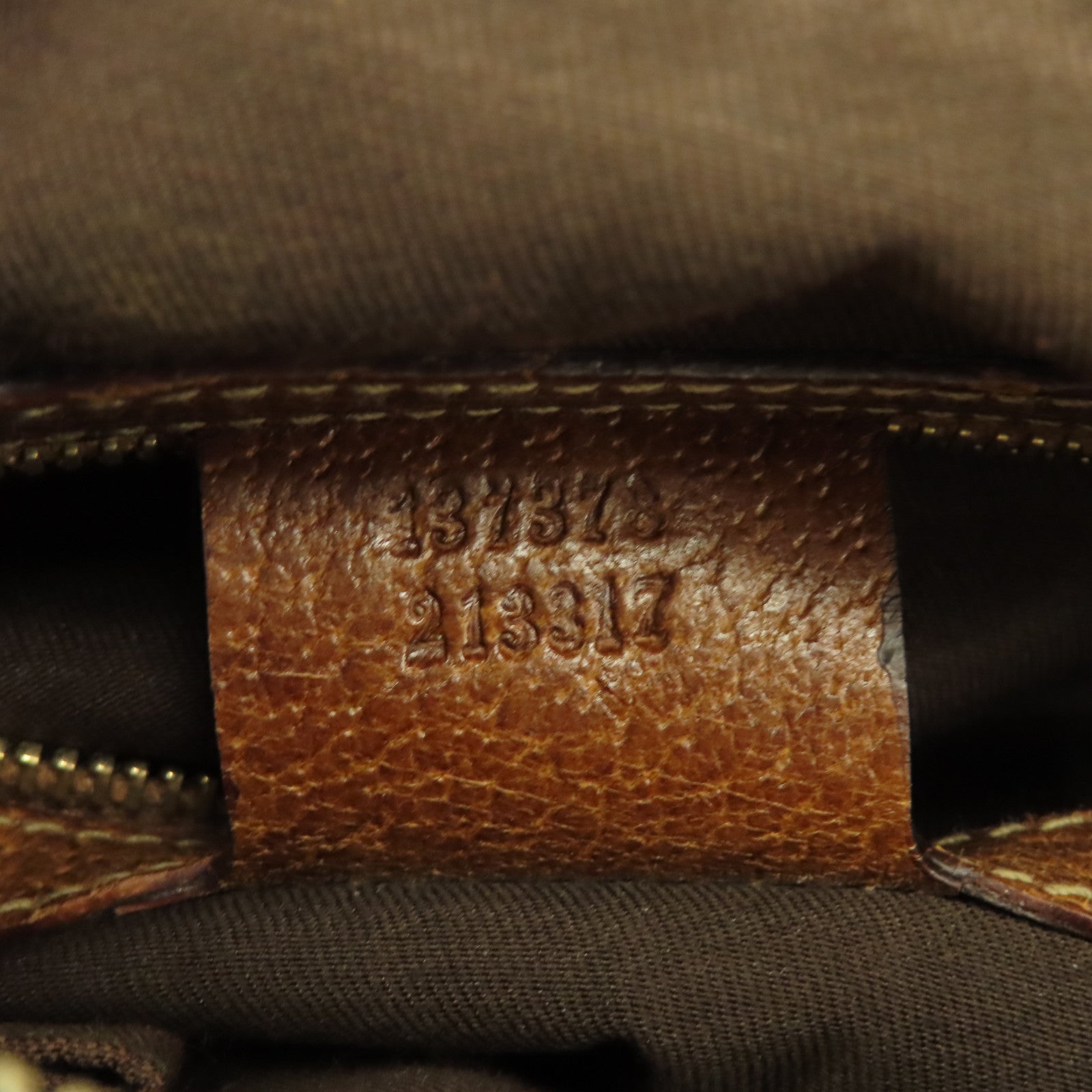 GUCCI 帆布Bamboo Hand Bag金扣手挽袋啡色