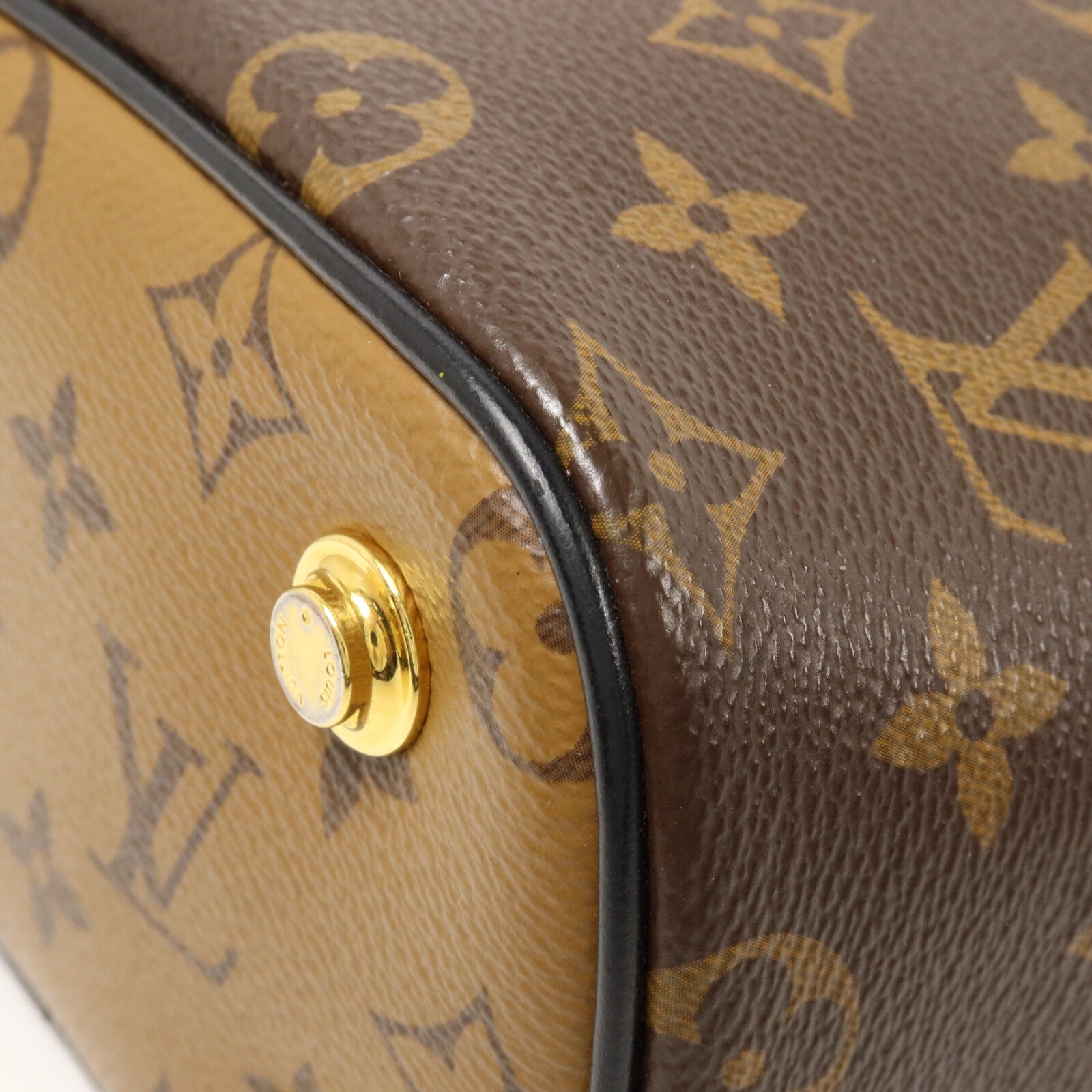 LOUIS VUITTON Monogram Reverse Vanity PM鏈帶手挽肩背兩用袋棕色
