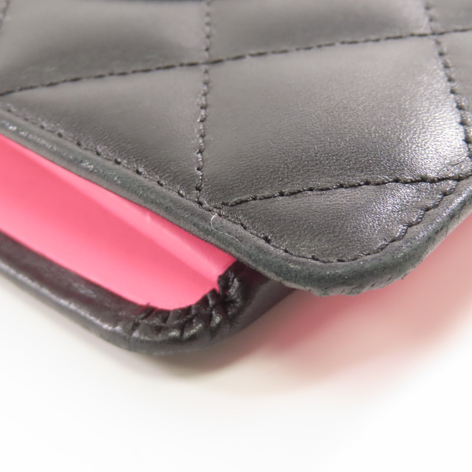 CHANEL 【激減優惠】牛皮皮革Cambon Long Wallet銀扣長錢包黑色