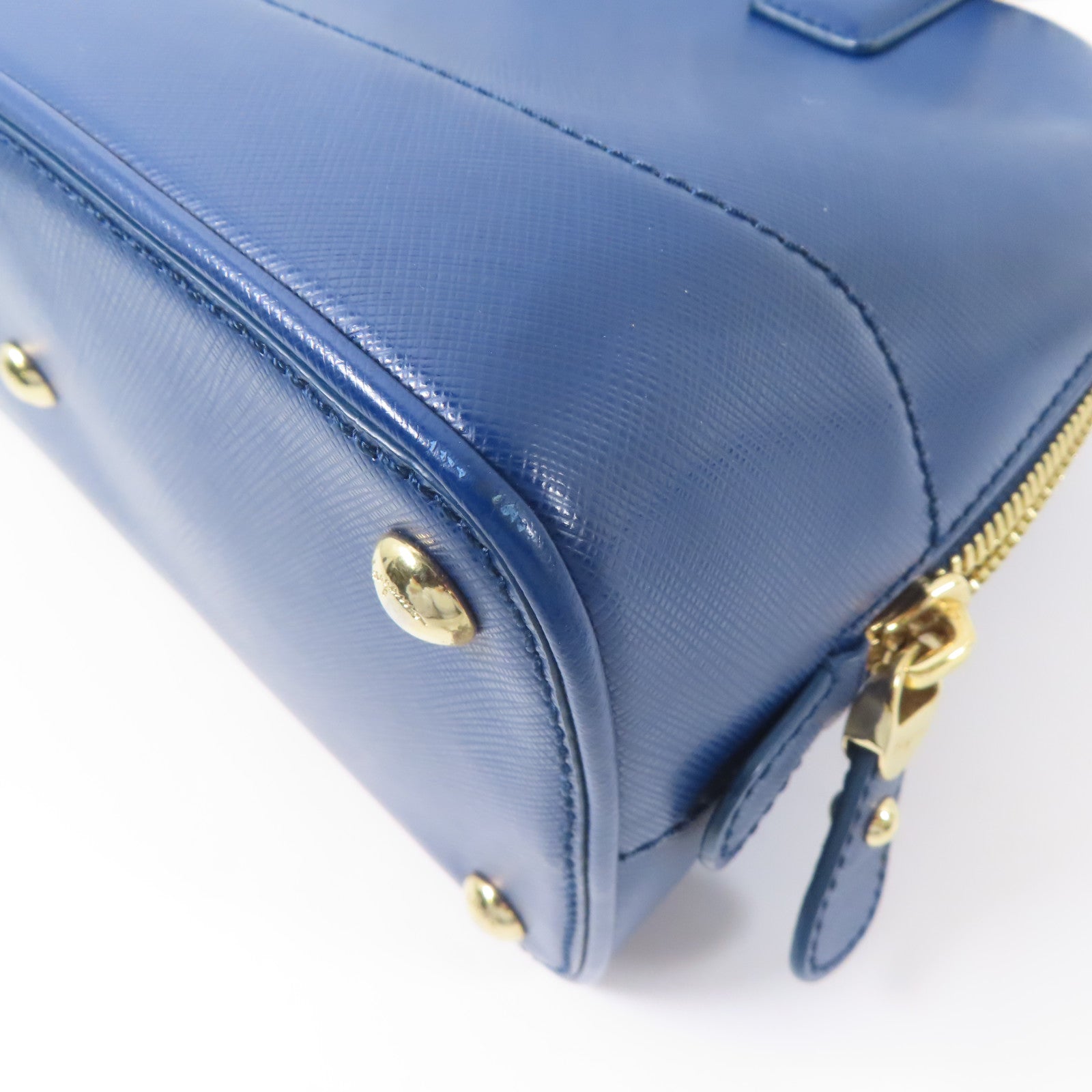 Salvatore Ferragamo 牛皮皮革2 Way Shoulder金扣手挽肩背兩用袋藍色
