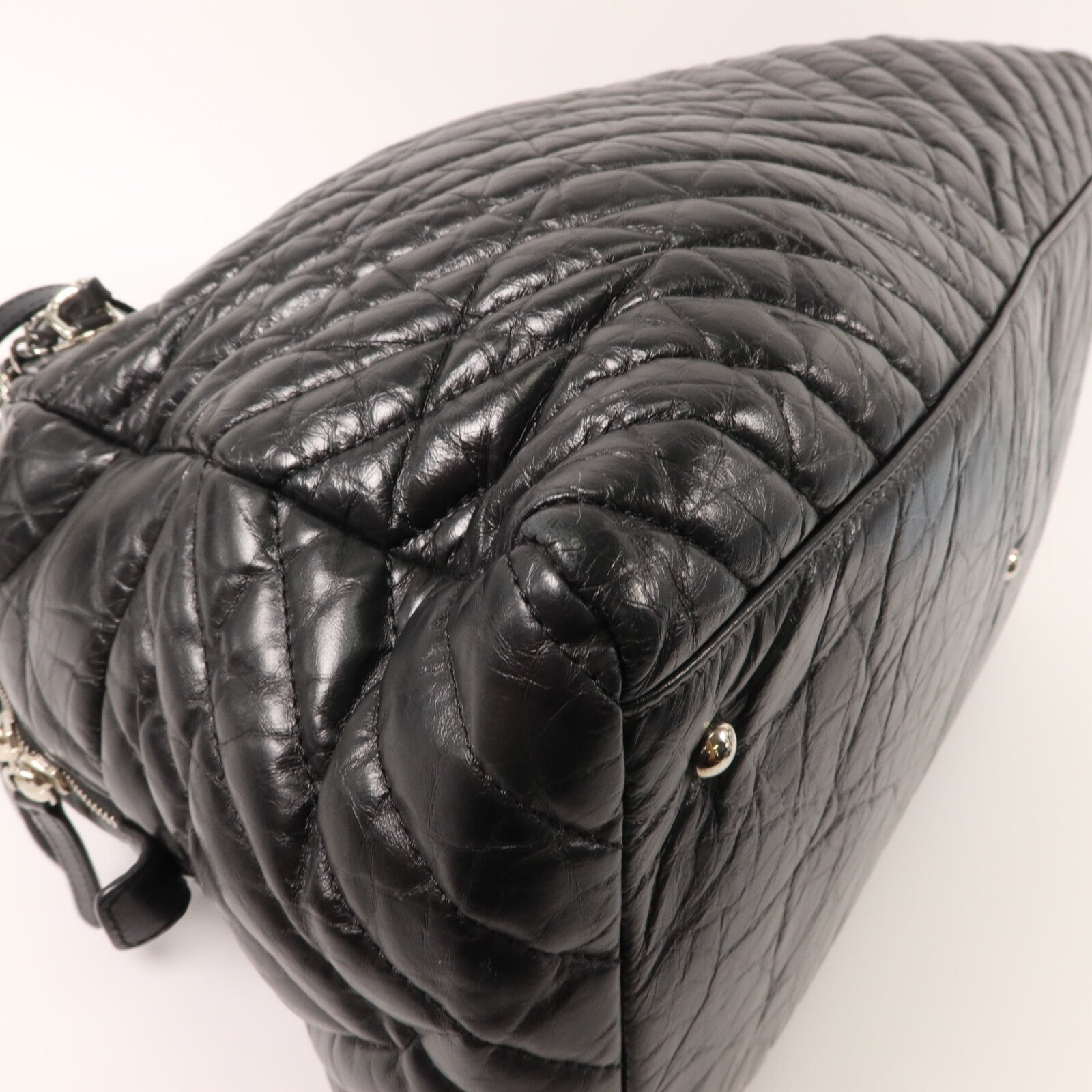 CHANEL 牛皮皮革Shoulder Bag鏈帶手挽肩背兩用袋