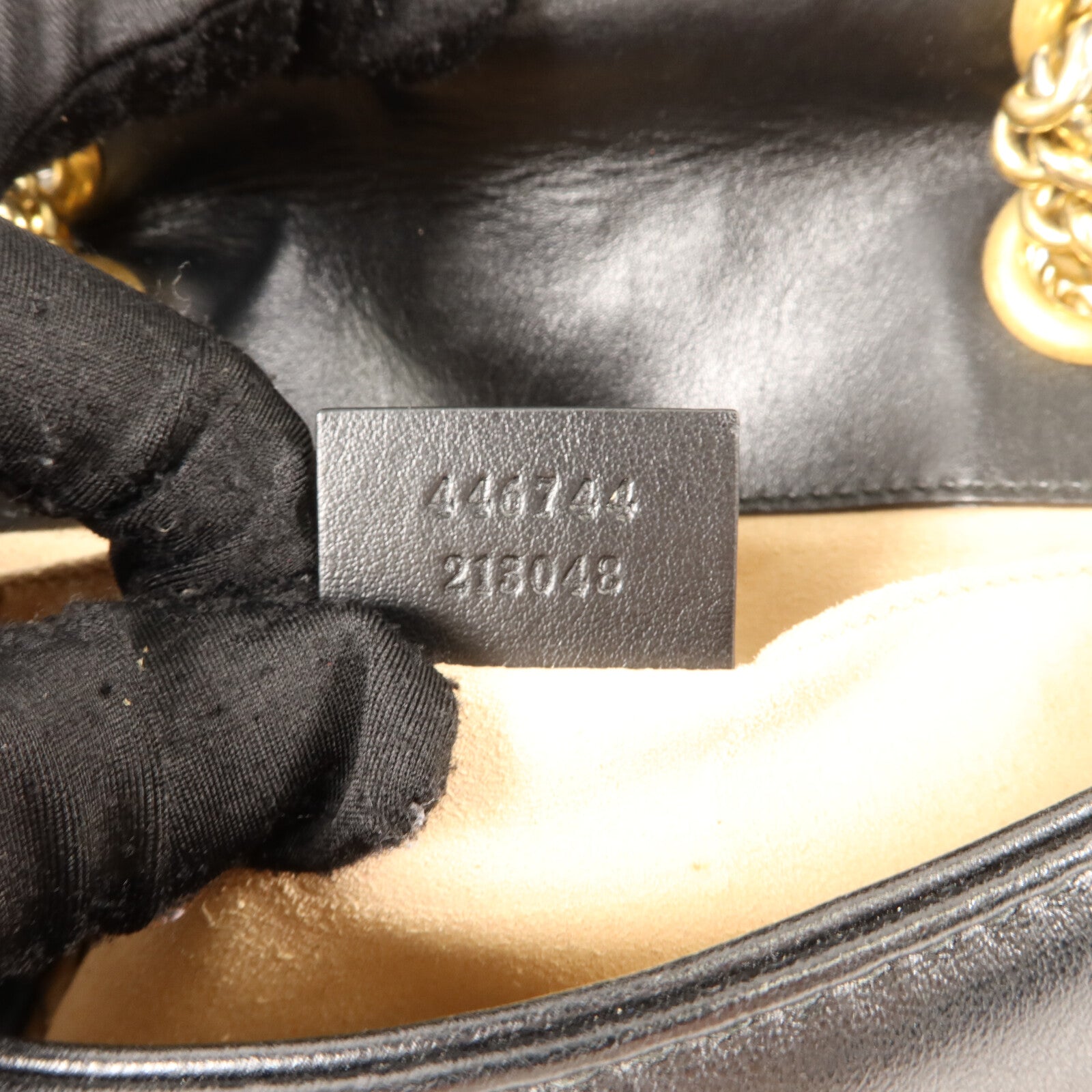 GUCCI 牛皮皮革GG Marmont Small鏈帶肩背袋