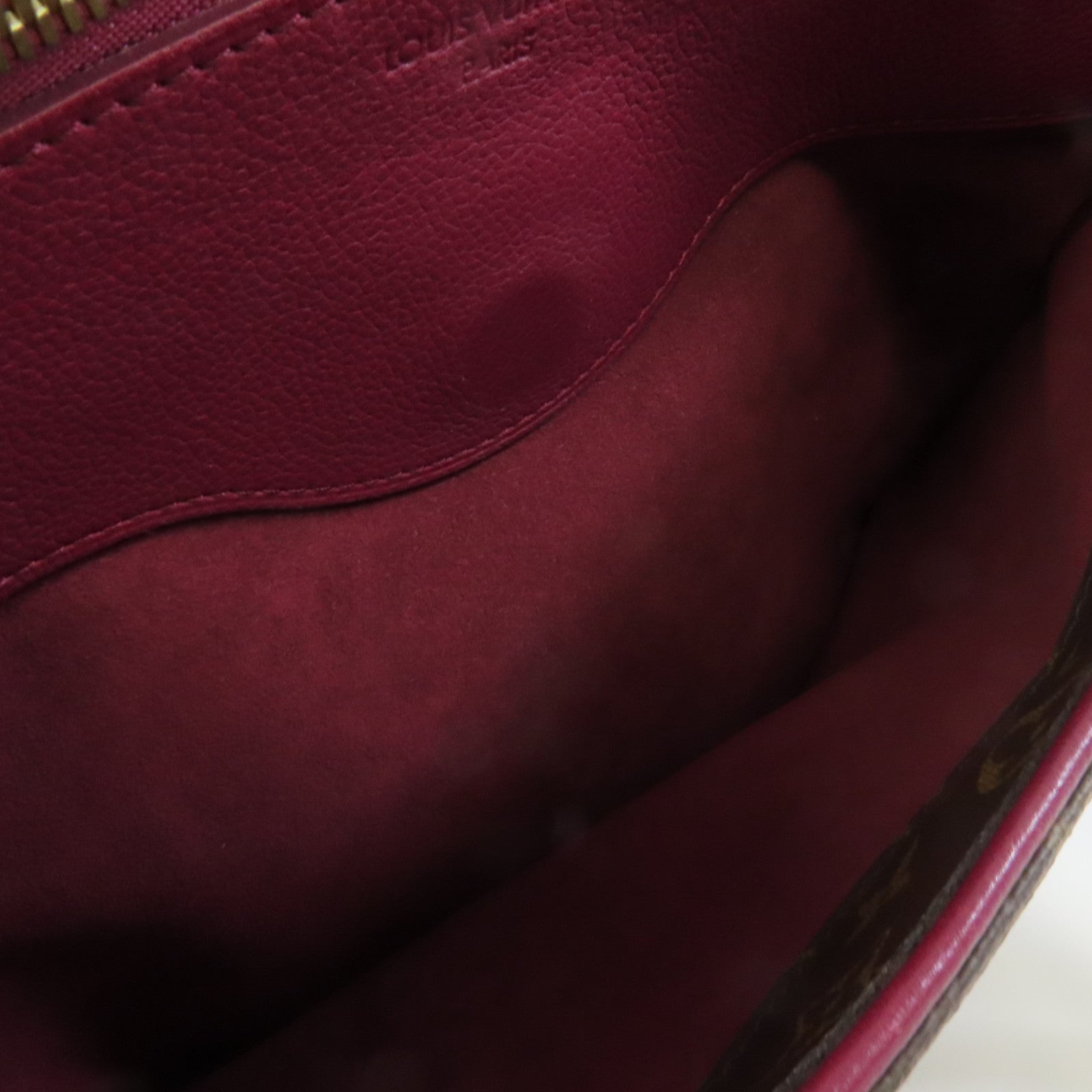 LOUIS VUITTON 【激減優惠】Monogram Pallas 2Way Shoulder Bag金扣手挽肩背兩用袋啡色/酒紅色