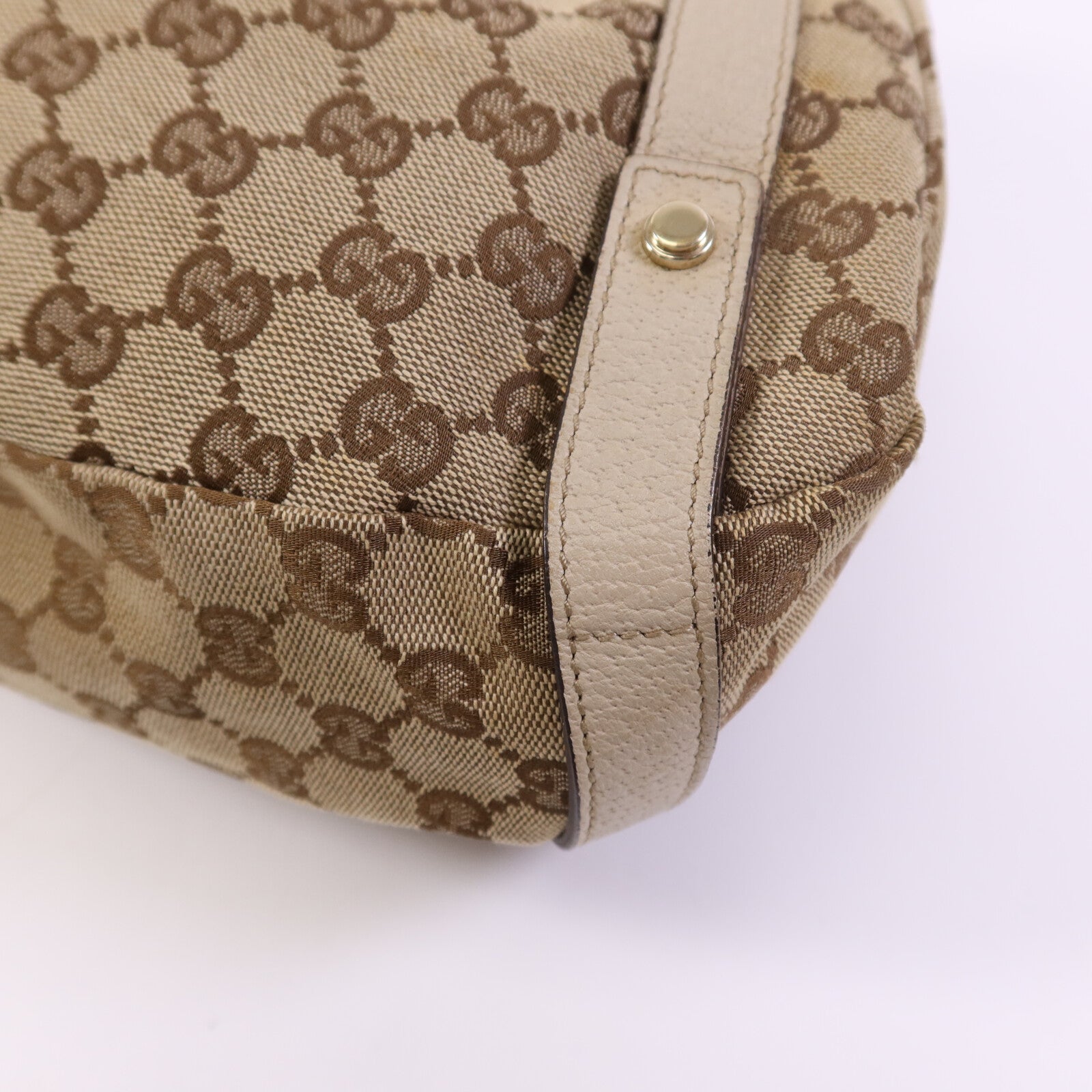 GUCCI 帆布Shoulder Bag金扣肩背袋