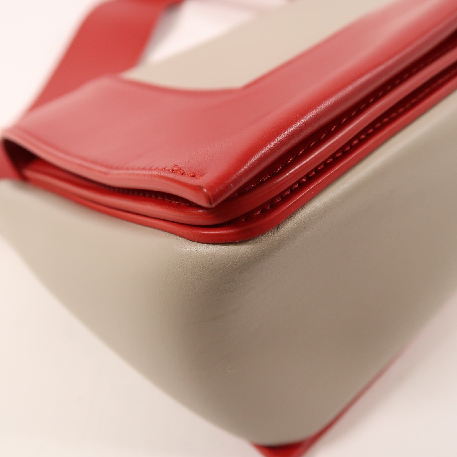 CELINE 牛皮皮革Frame銀扣肩背袋