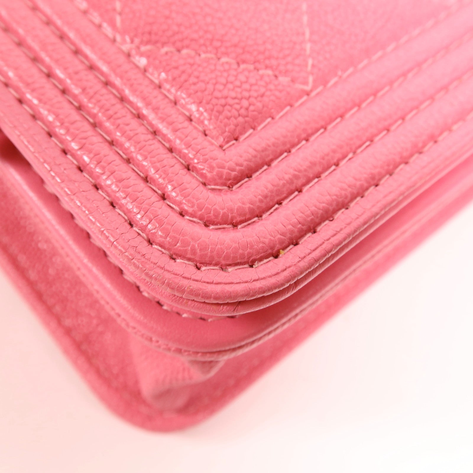 CHANEL 【激減優惠】牛皮皮革WOC Wallet On Chain金扣肩背袋