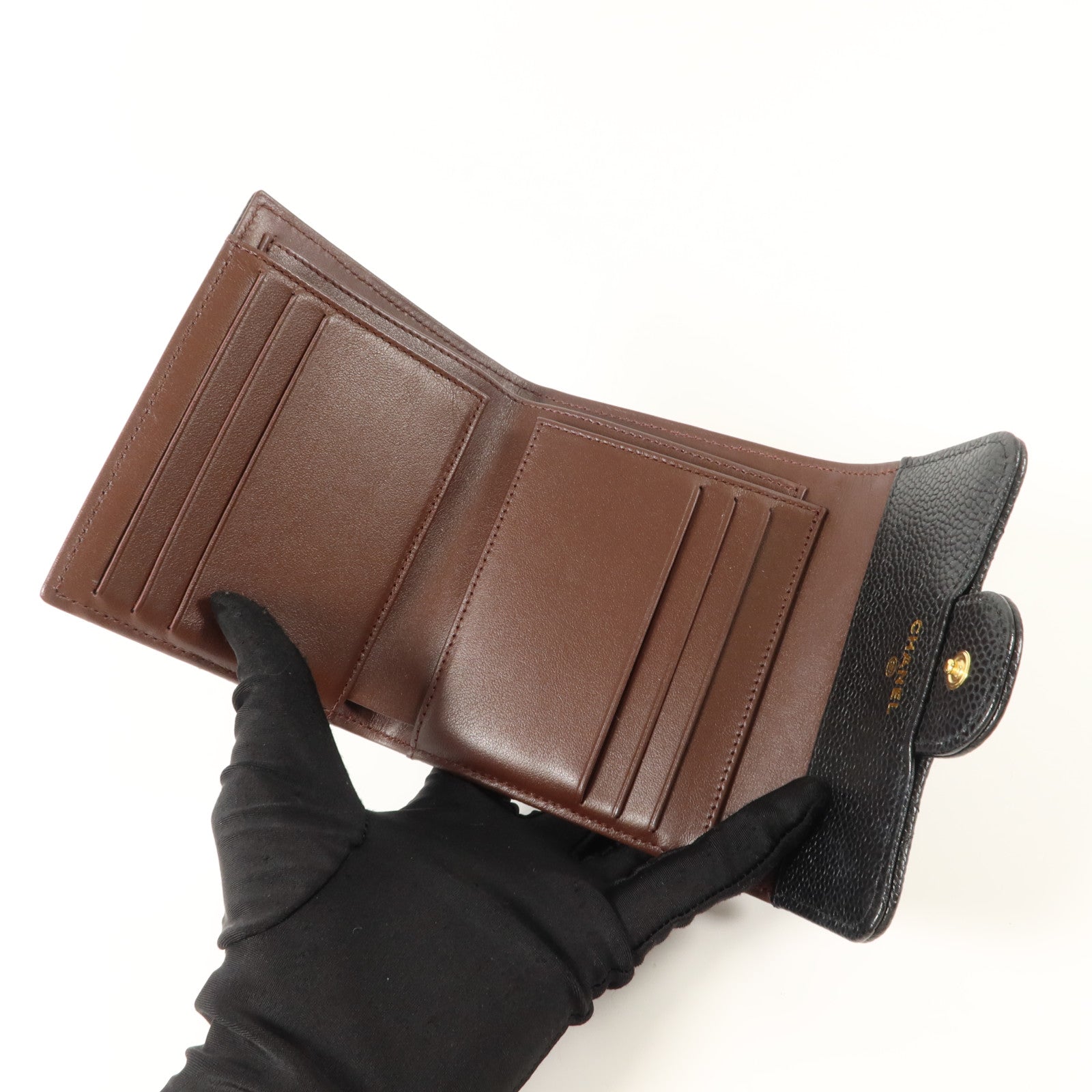 CHANEL 牛皮皮革Classic Flap Wallet Small錢包