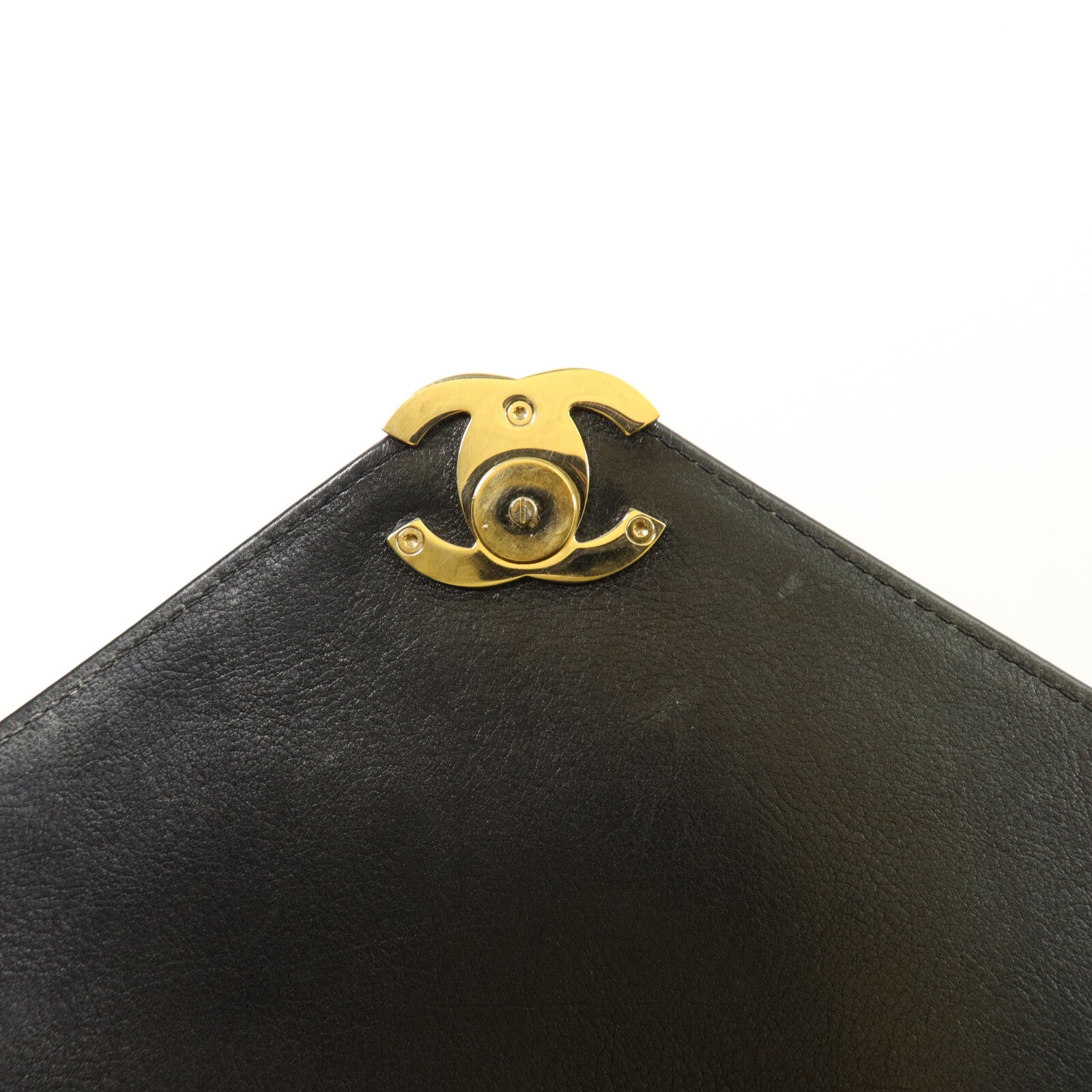CHANEL 牛皮皮革Large Chevron Flap Bag鏈帶肩背袋