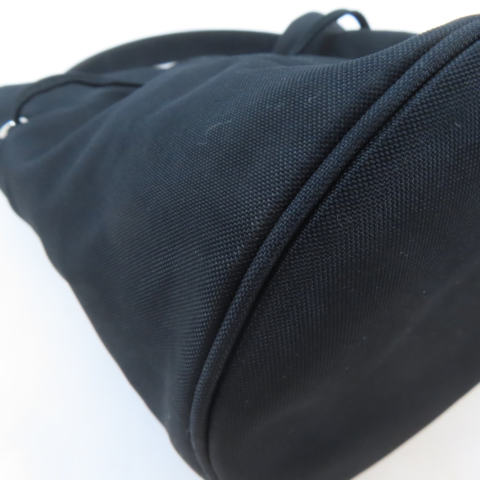 BALENCIAGA 尼龍Bucket銀扣手挽肩背兩用袋黑色