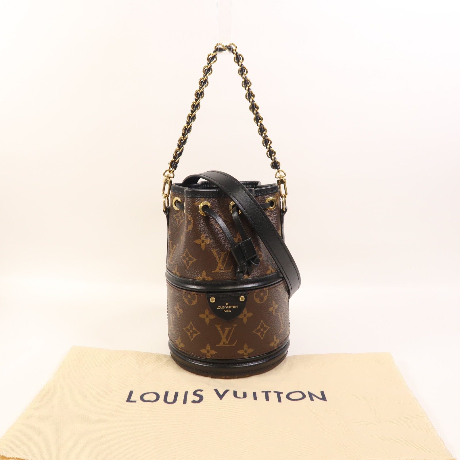 LOUIS VUITTON Monogram Canoe 金扣鏈帶手挽肩背兩用袋