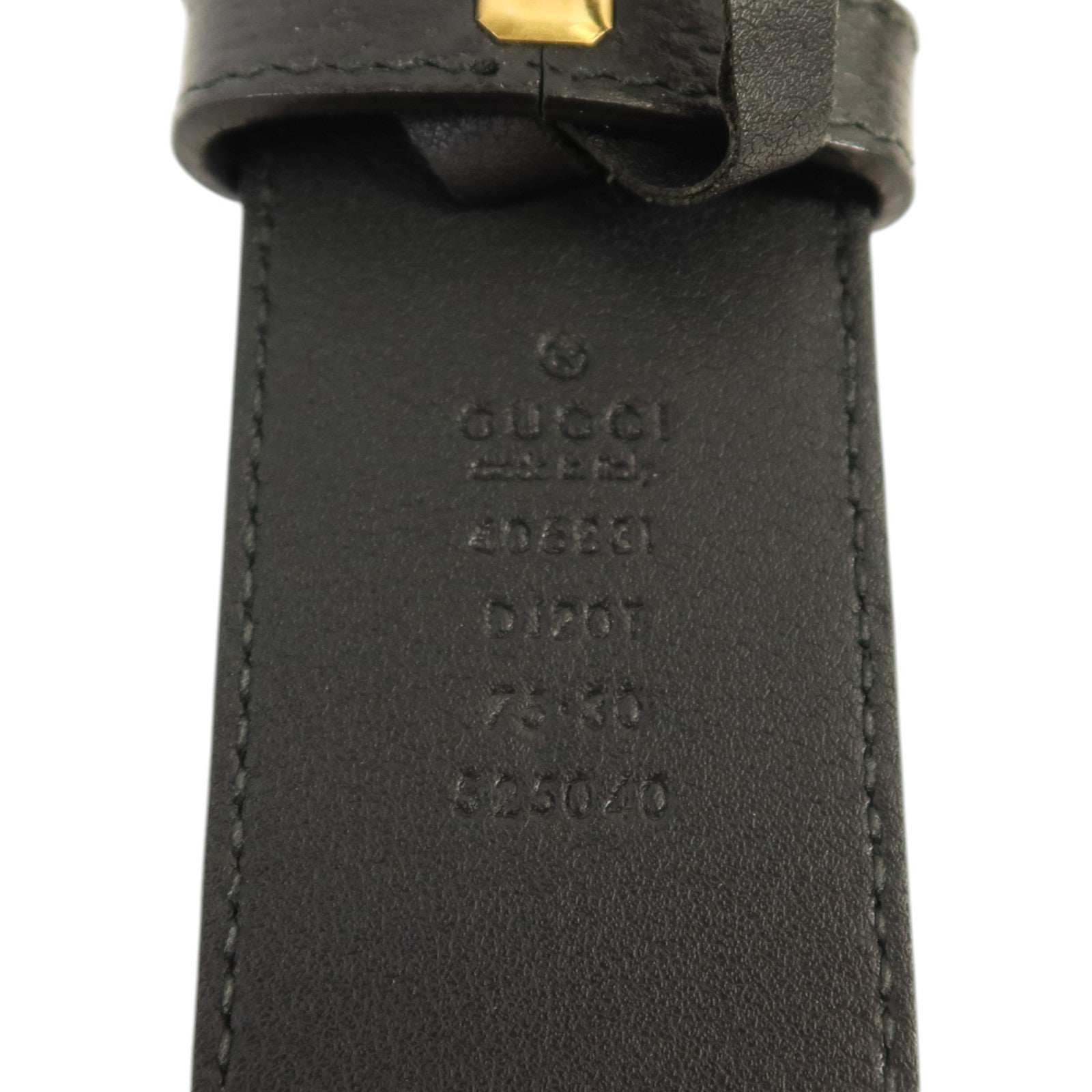 GUCCI 牛皮皮革Belt 75cm金扣皮帶