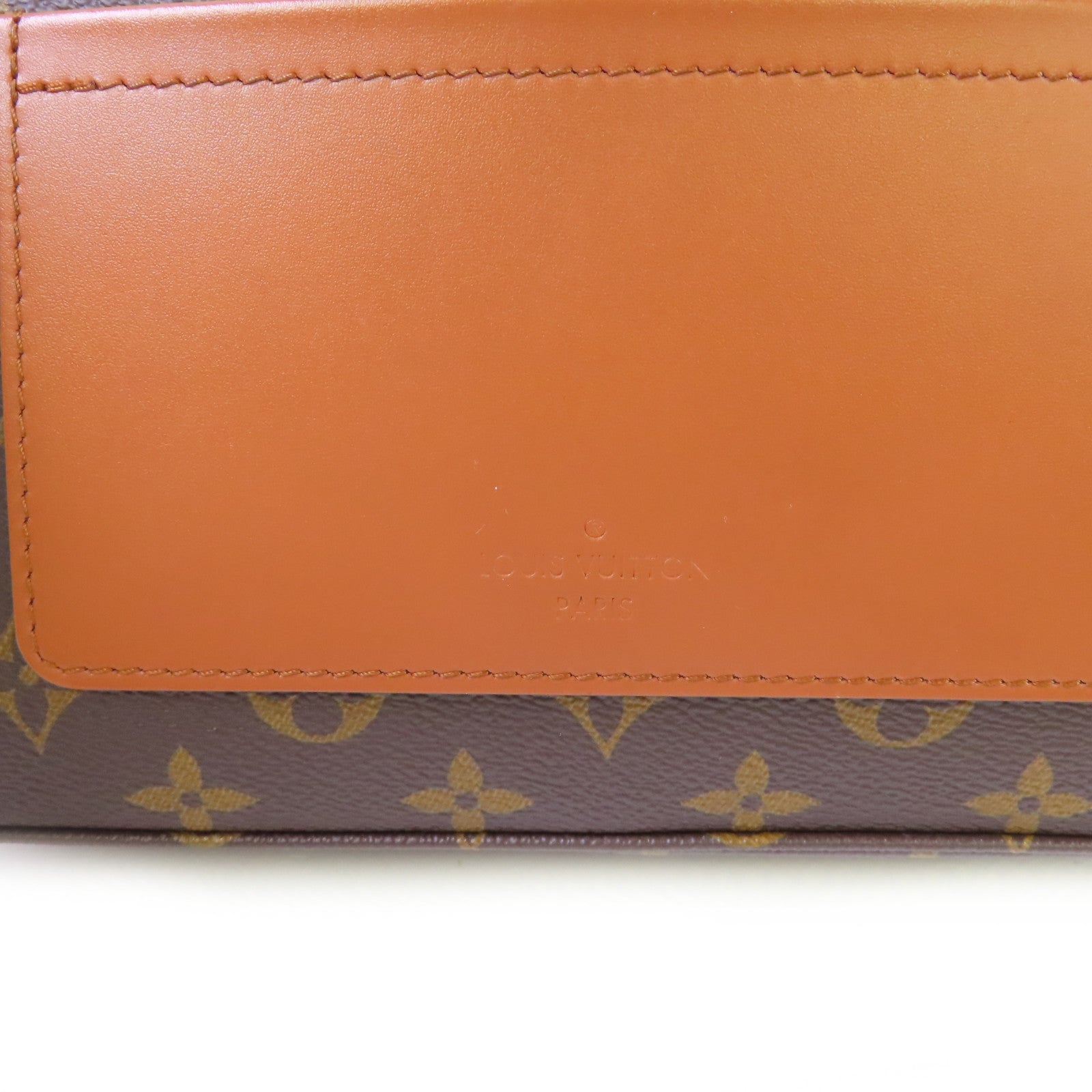 LOUIS VUITTON Monogram Marcear Shoulder Bag金扣鏈帶肩背袋啡色