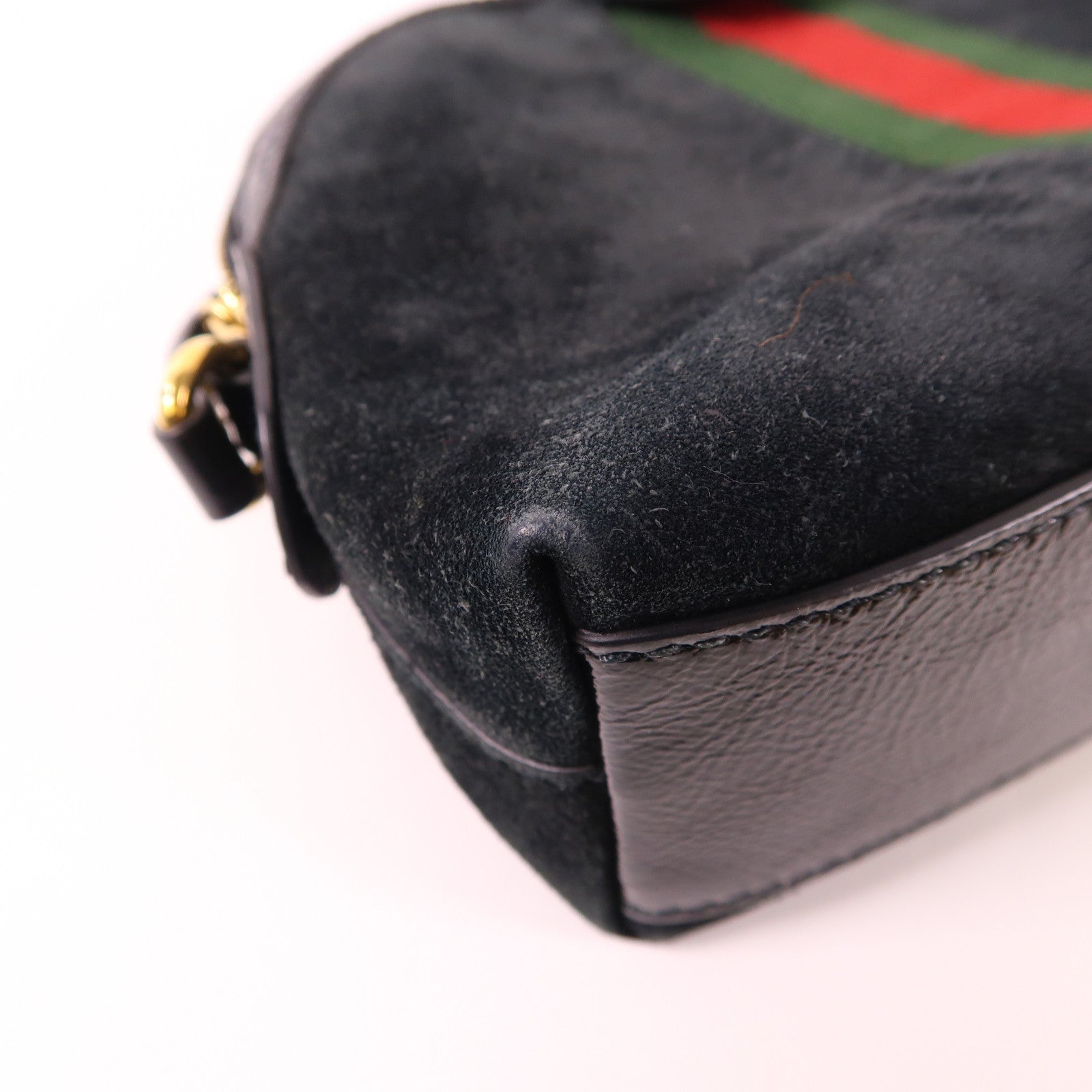 GUCCI 麂皮皮革Ophidia金扣肩背袋