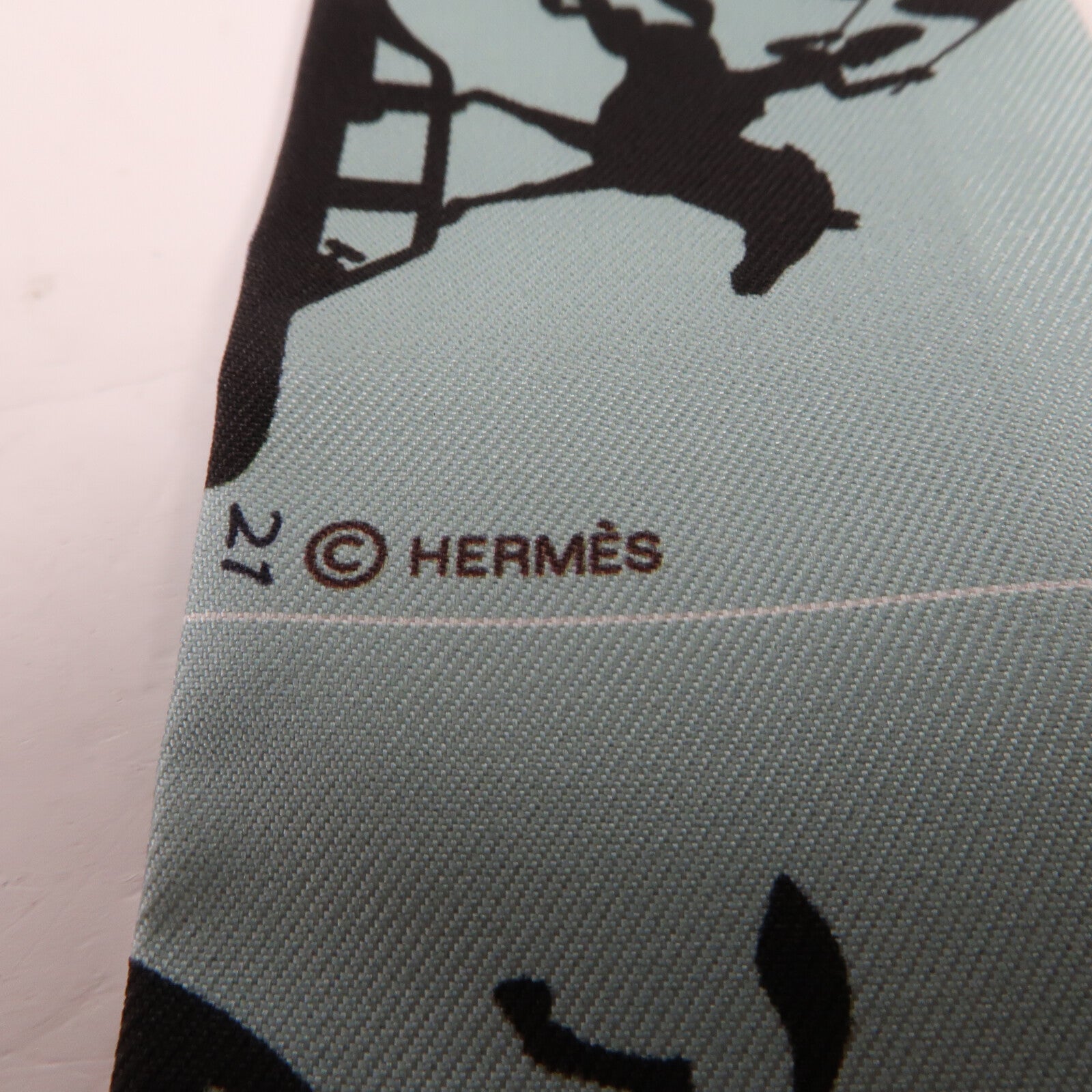 HERMES 絲質Twilly絲巾