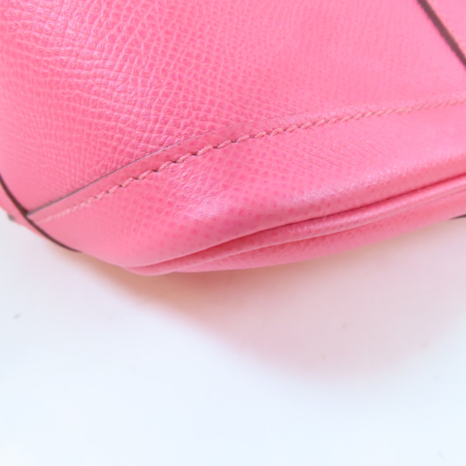 HERMES Veau Epsom皮革Garden Party TPM銀扣手挽袋Rose Azalee/桃色