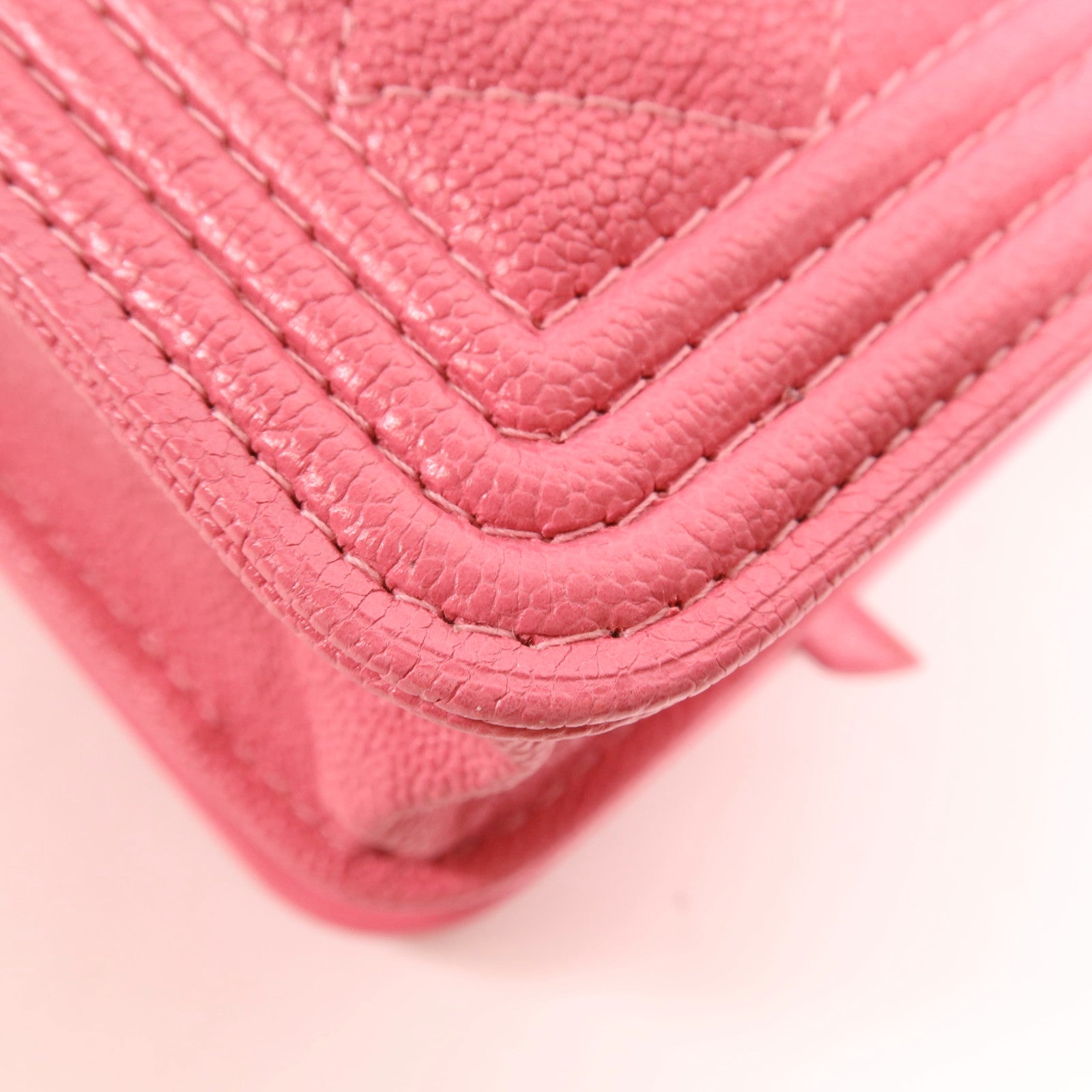 CHANEL 【激減優惠】牛皮皮革WOC Wallet On Chain金扣肩背袋