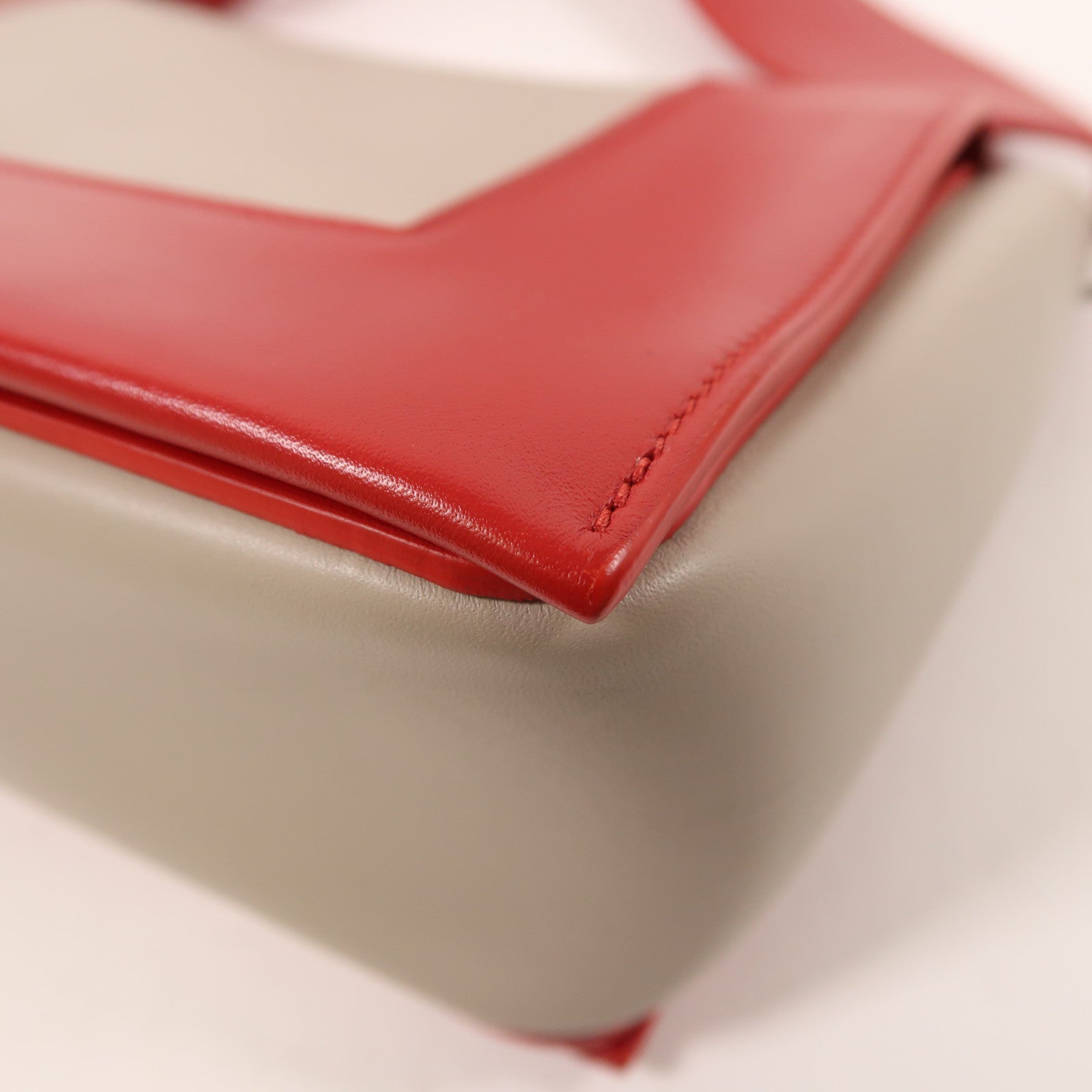 CELINE 牛皮皮革Frame銀扣肩背袋