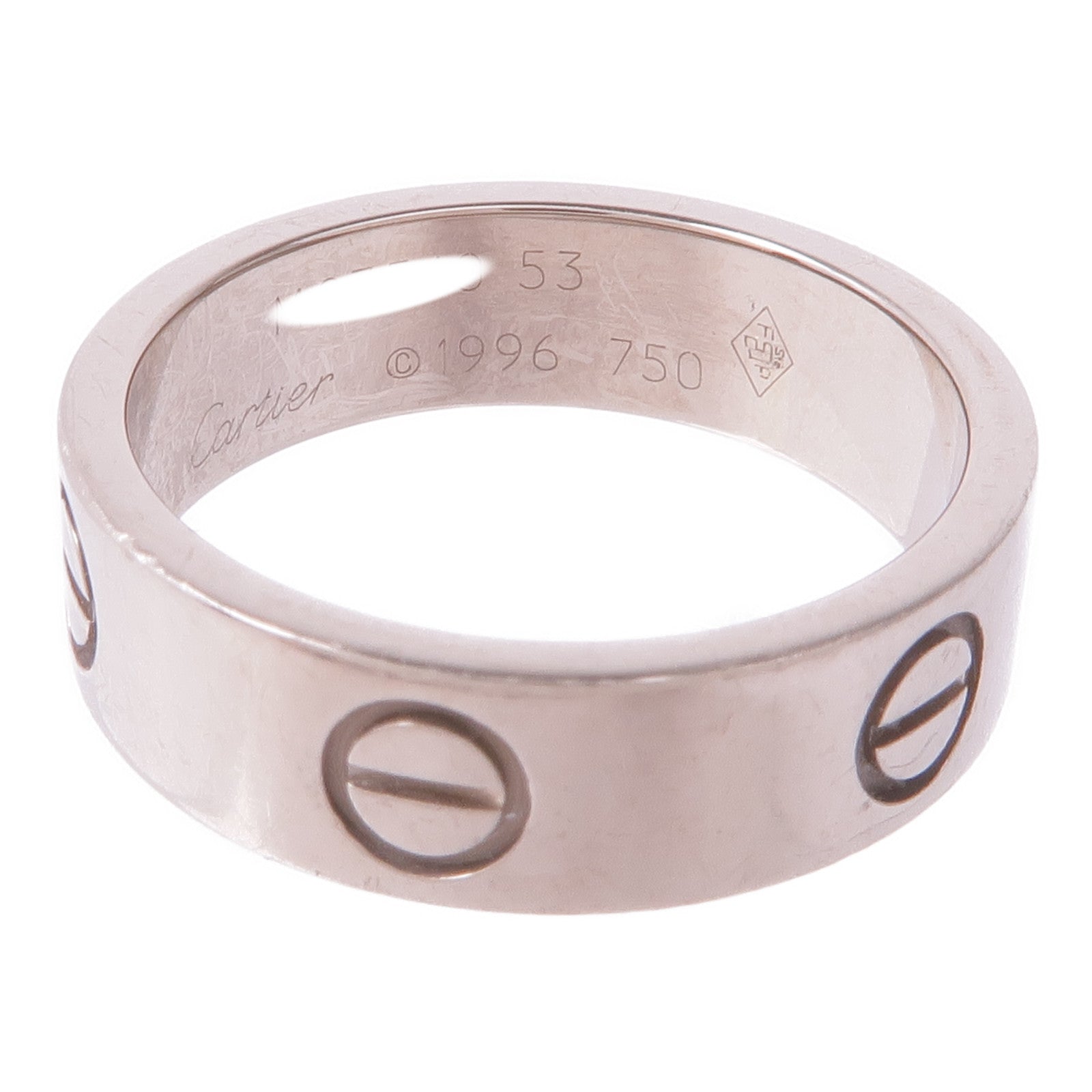 CARTIER 18K白金Love Ring戒指Cartier#53/US#6.25