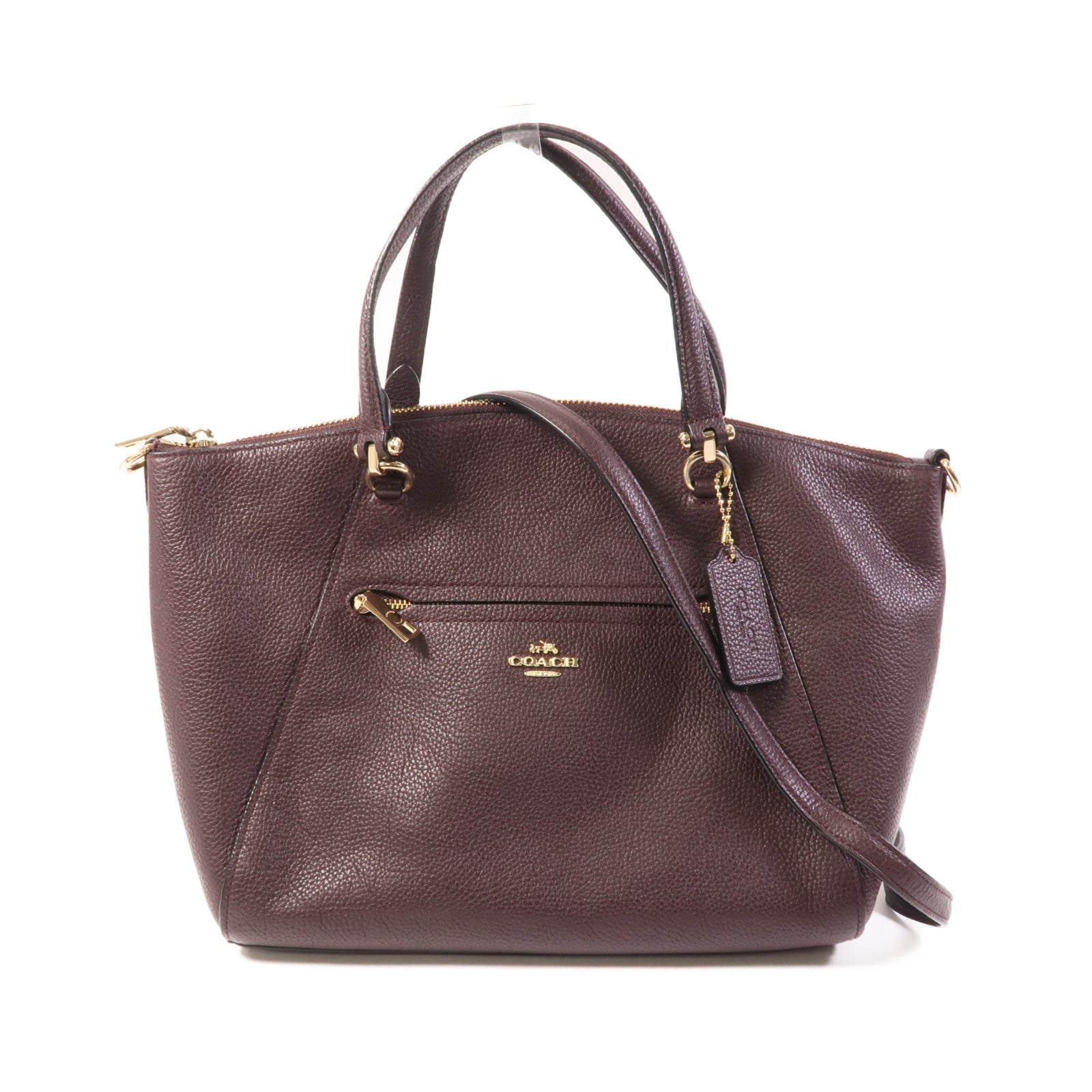 COACH 牛皮皮革Shoulder Bag金扣手挽肩背兩用袋