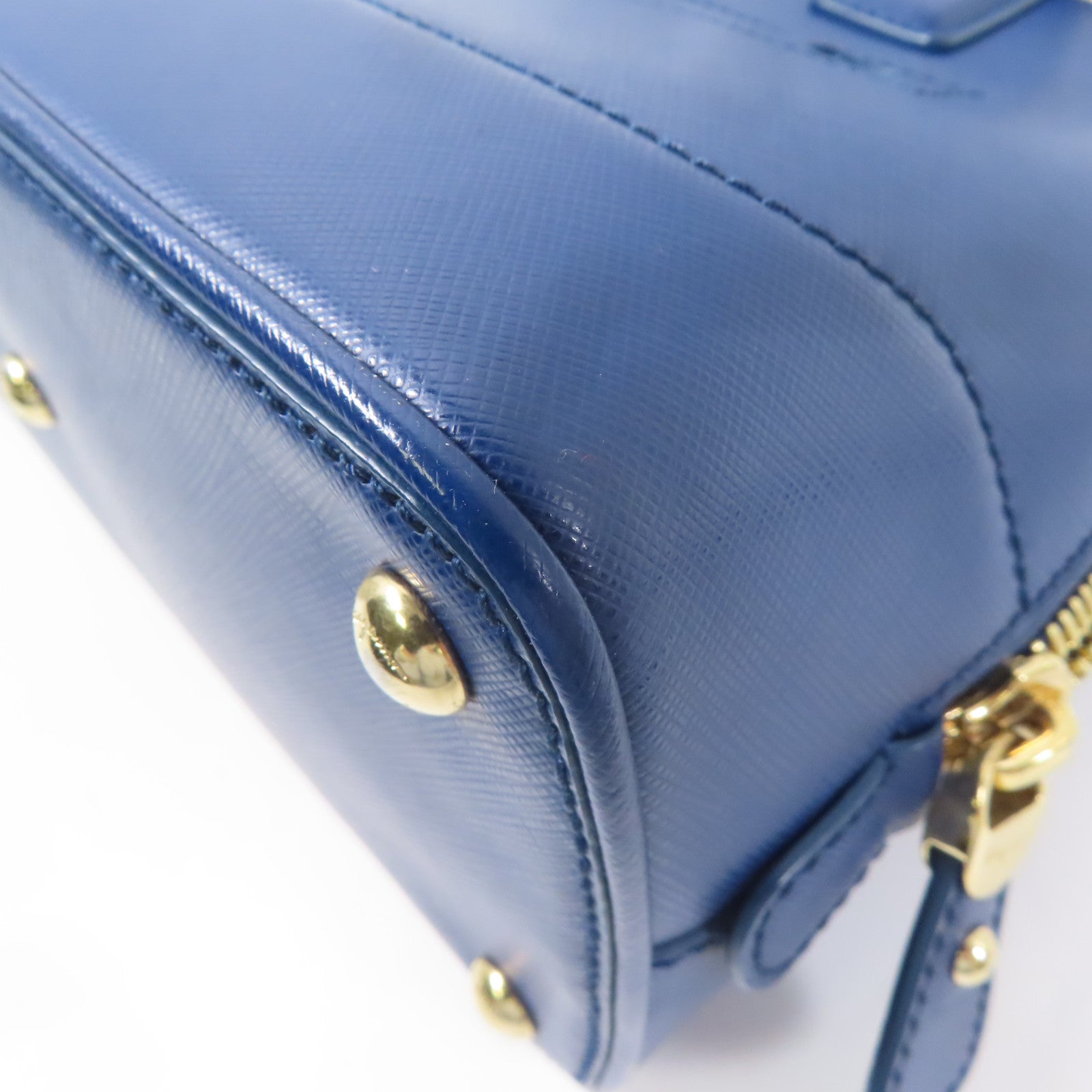 Salvatore Ferragamo 牛皮皮革2 Way Shoulder金扣手挽肩背兩用袋藍色