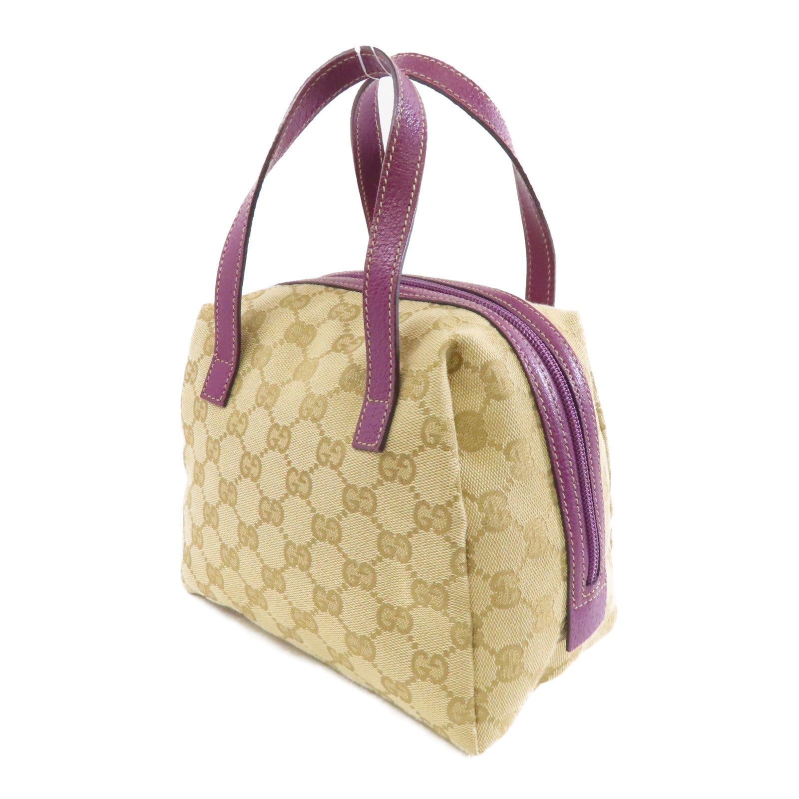 GUCCI 帆布Handbag手挽袋棕色/紫色