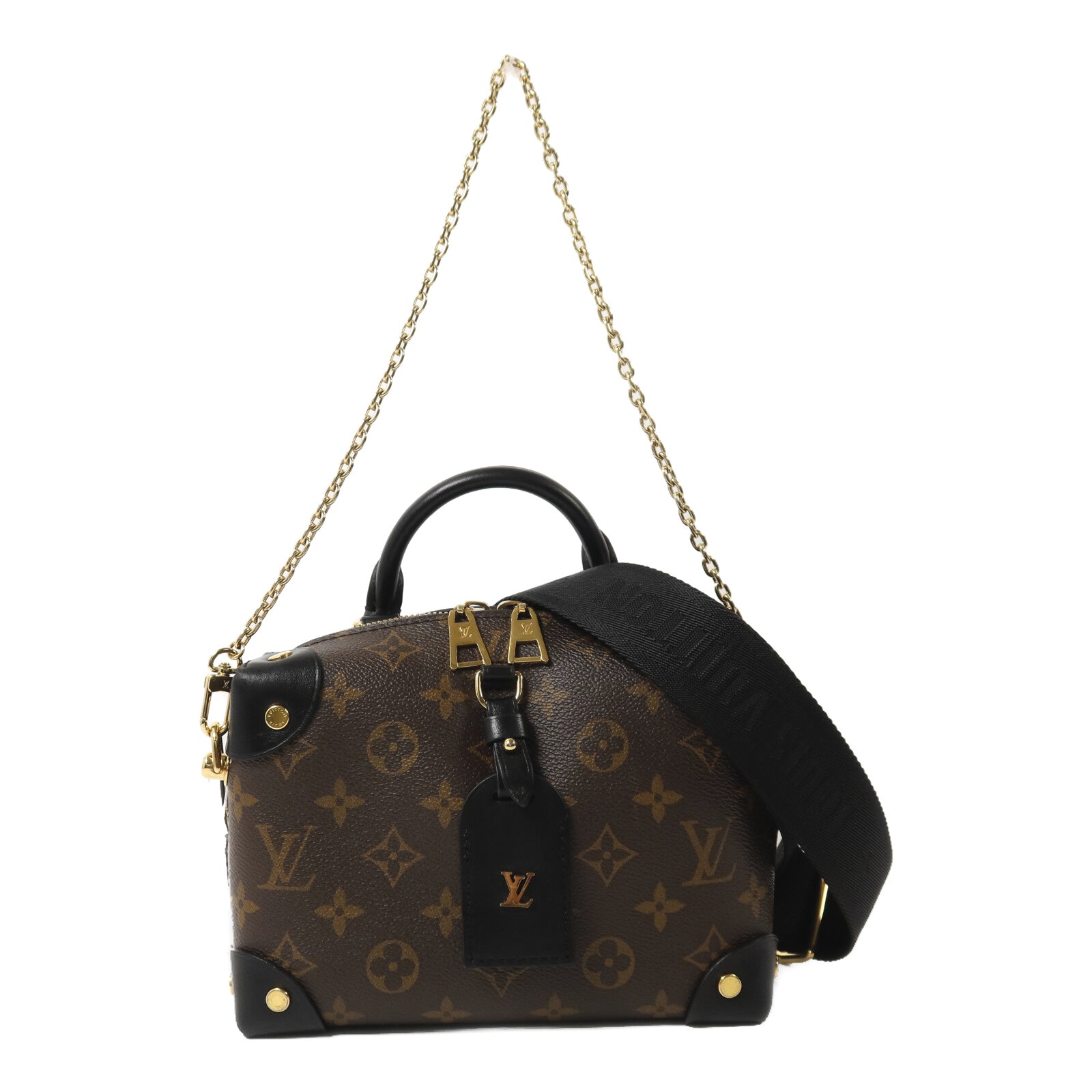 LOUIS VUITTON Monogram Petite Malle Souple手挽肩背兩用袋