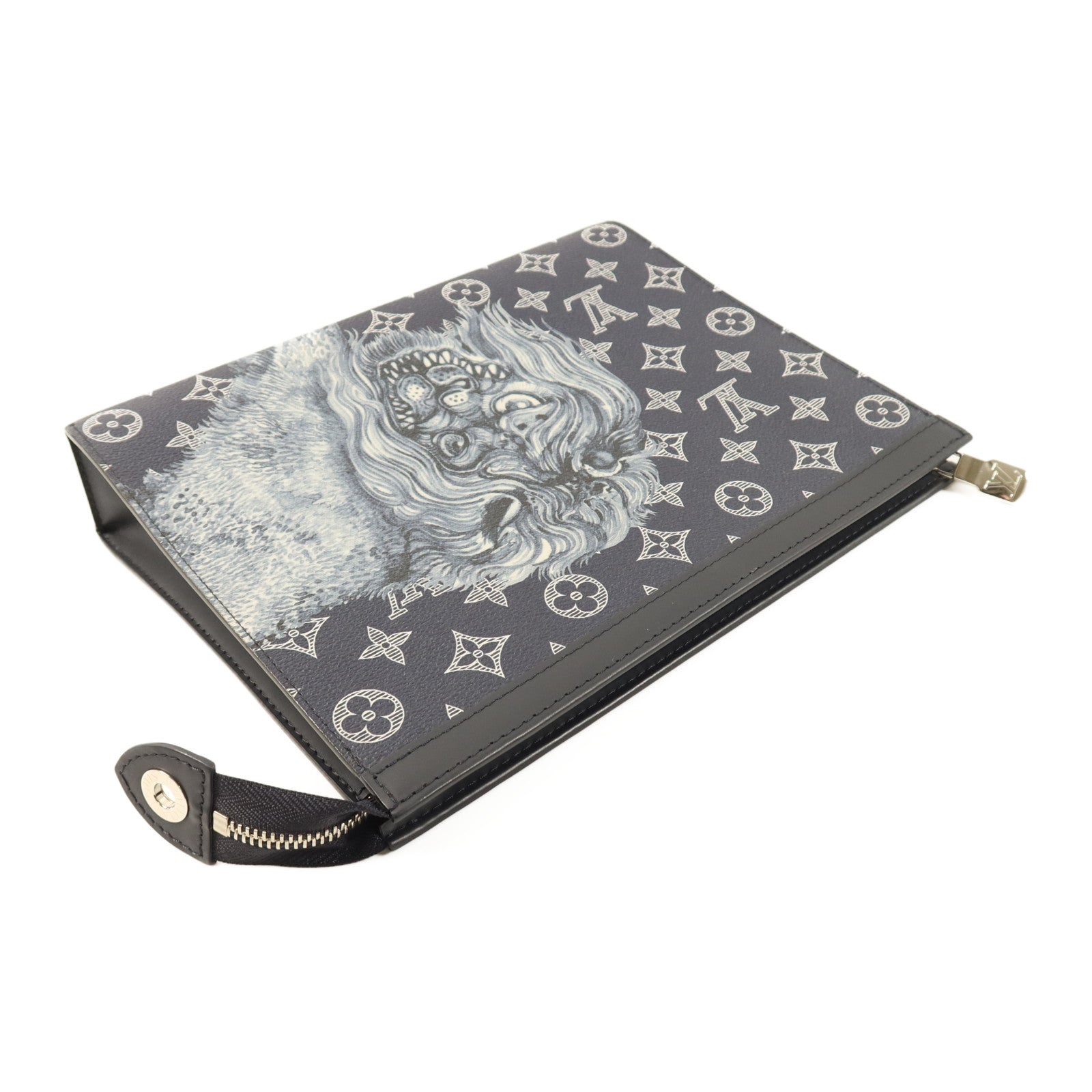 LOUIS VUITTON Monogram Pochette Voyage Clutch銀扣手拿包