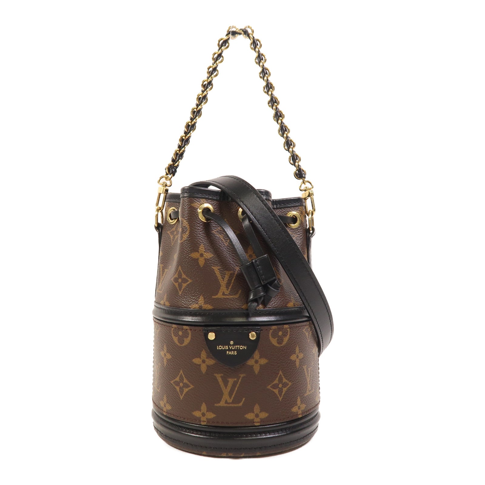 LOUIS VUITTON Monogram Canoe 金扣鏈帶手挽肩背兩用袋