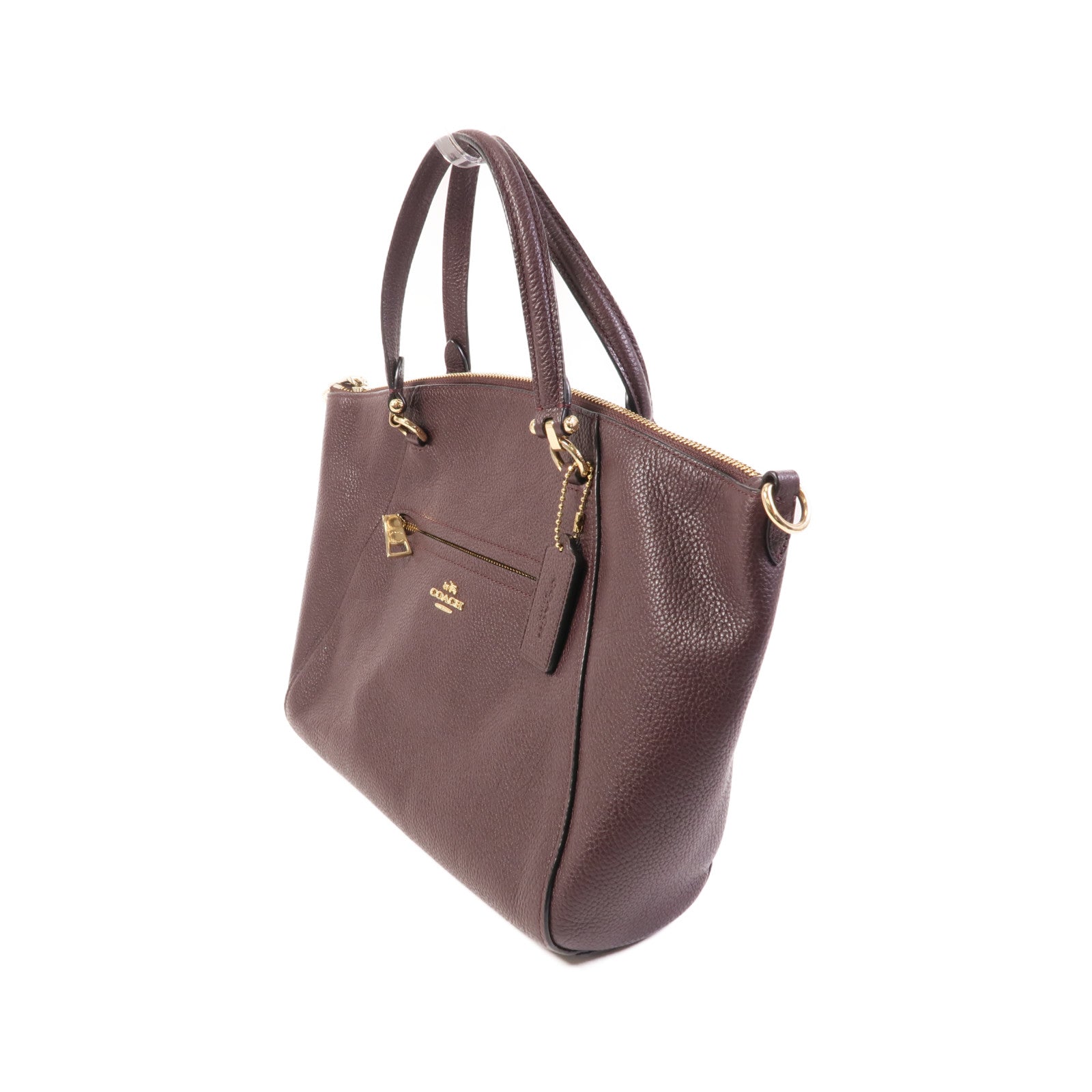COACH 牛皮皮革Shoulder Bag金扣手挽肩背兩用袋