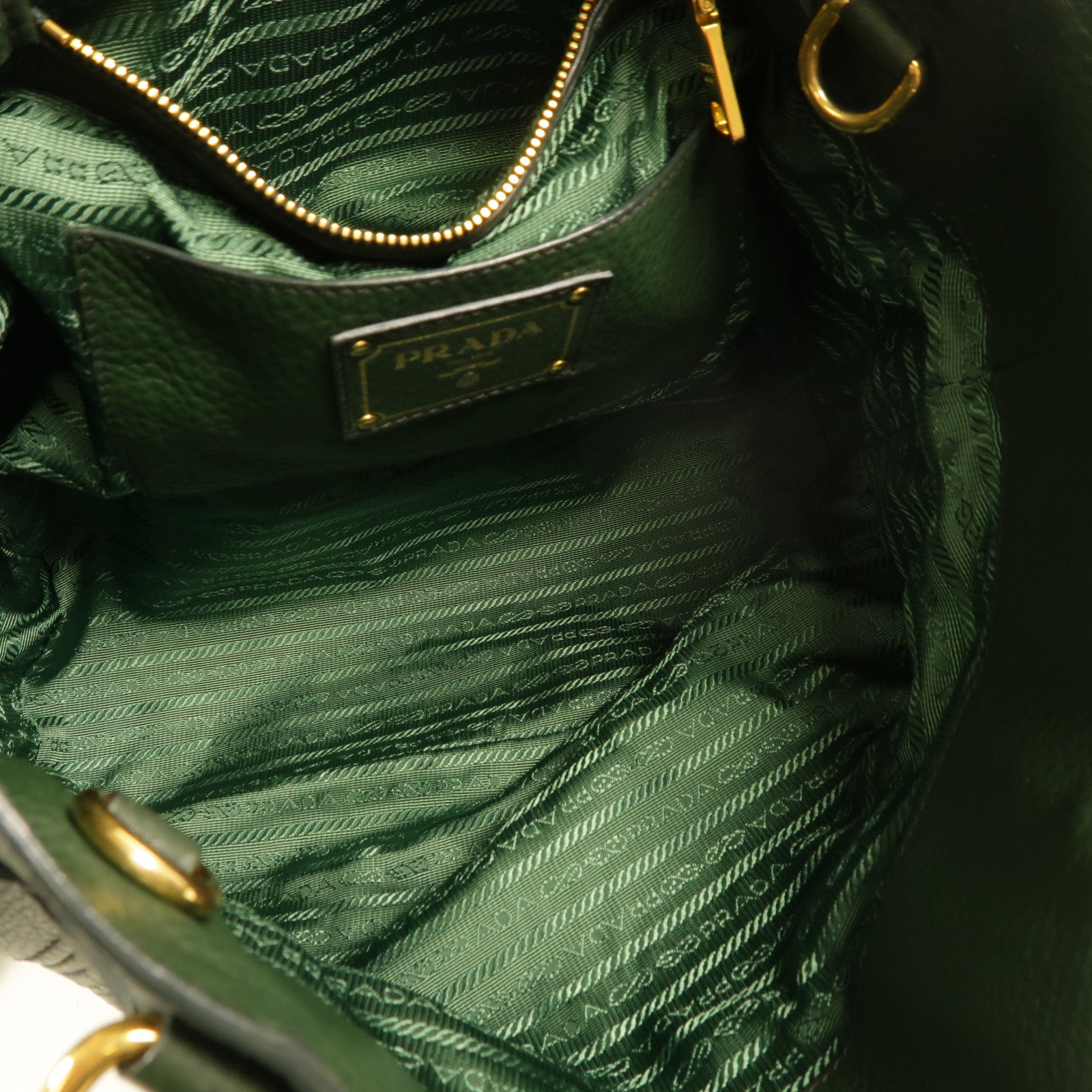 PRADA 牛皮皮革Side Pocket 2 Way Shoulder Bag手挽肩背兩用袋
