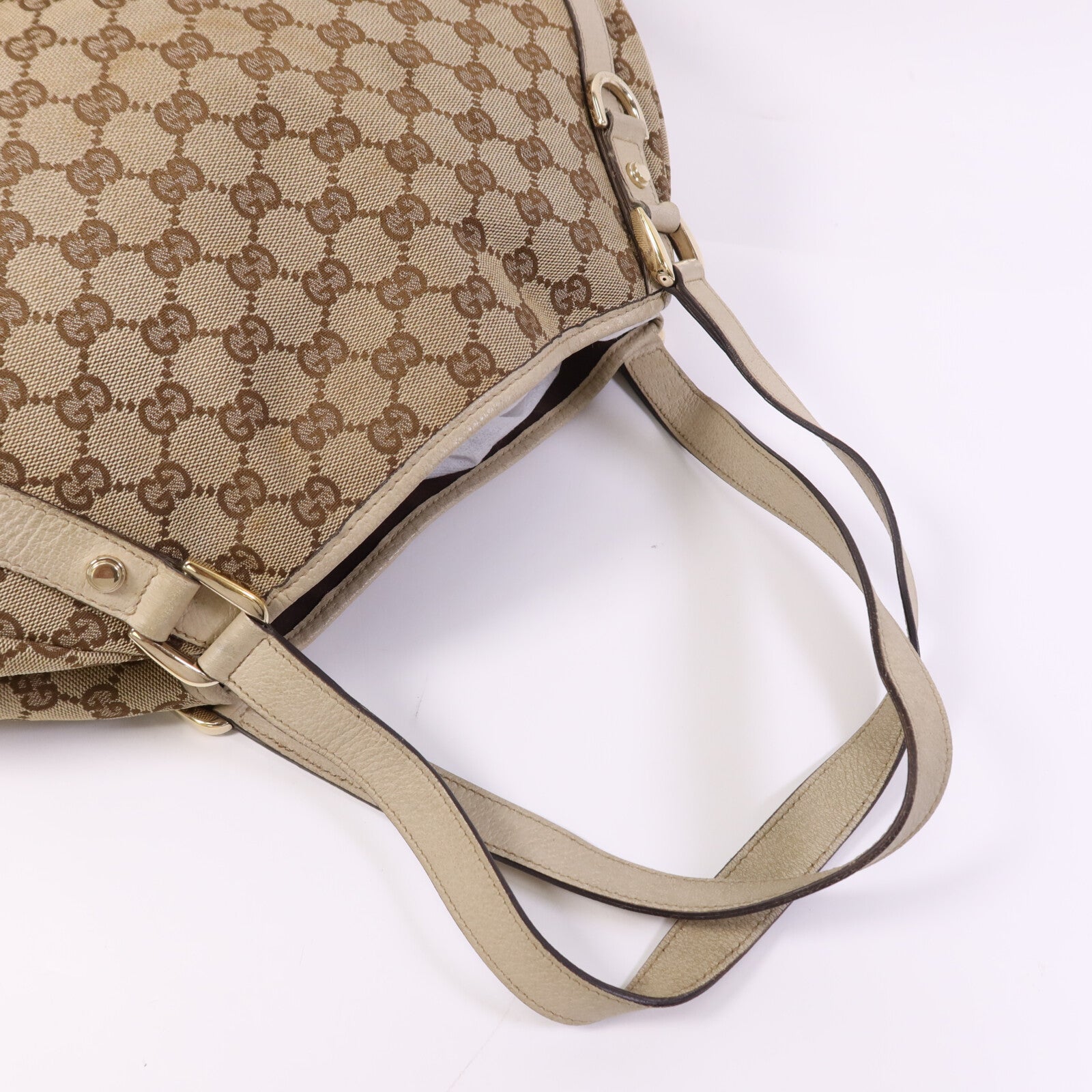 GUCCI 帆布Shoulder Bag金扣肩背袋