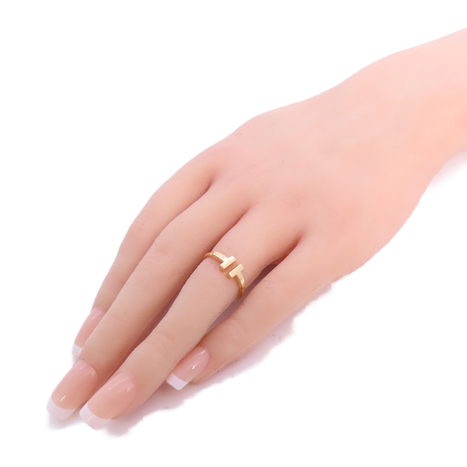 TIFFANY＆CO 18K玫瑰金T Wire Ring戒指US#4.75