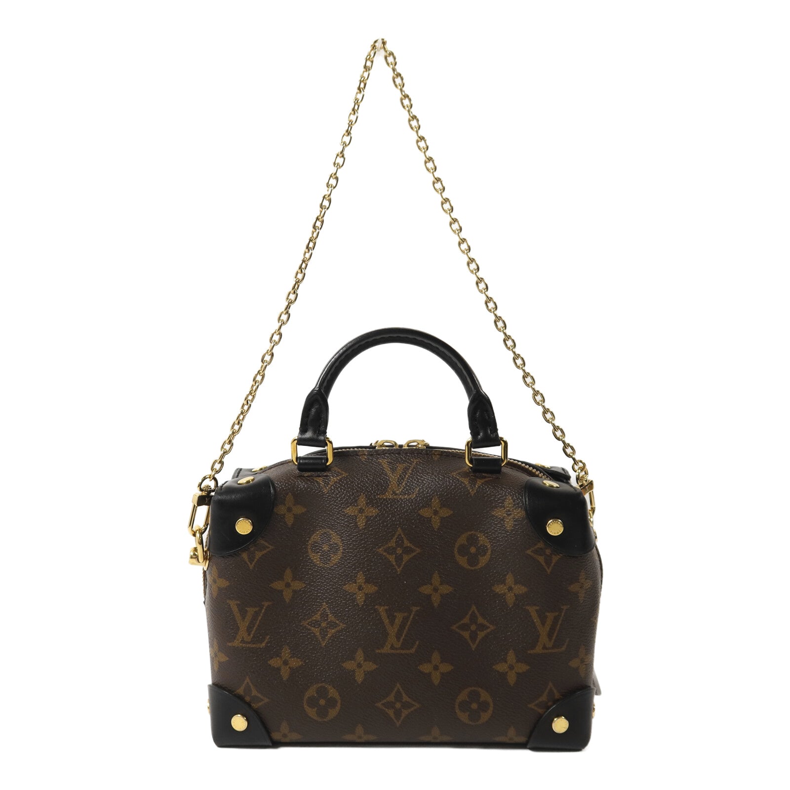 LOUIS VUITTON Monogram Petite Malle Souple手挽肩背兩用袋