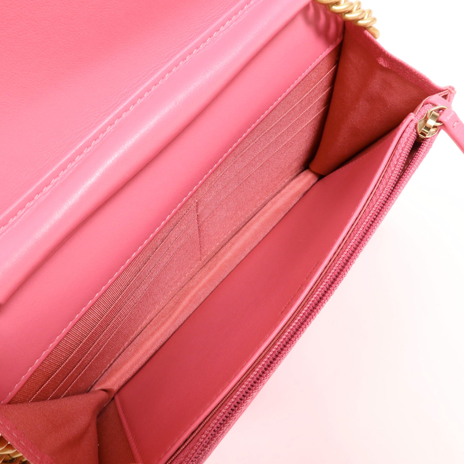CHANEL 【激減優惠】牛皮皮革WOC Wallet On Chain金扣肩背袋