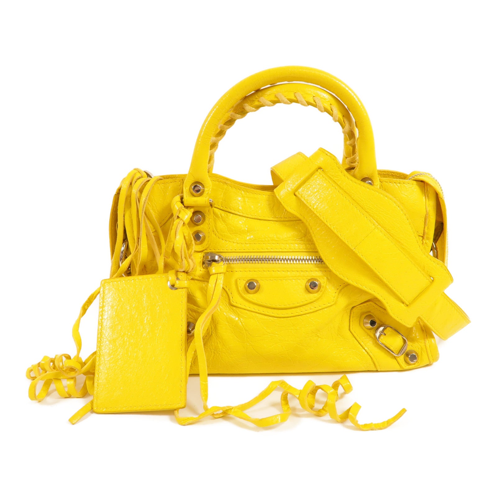BALENCIAGA 牛皮皮革Mini City手挽肩背兩用袋