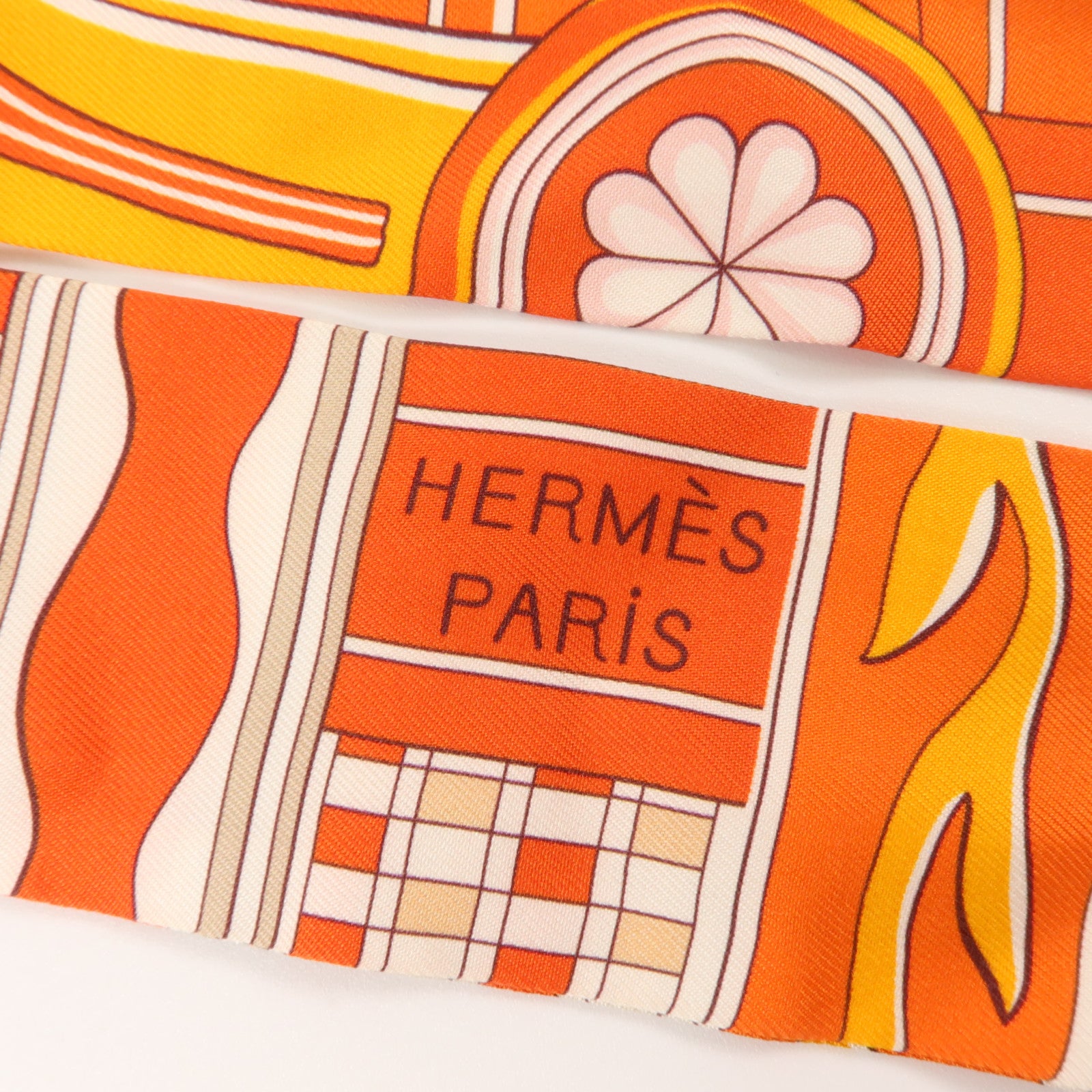 HERMES 絲質Twilly絲巾