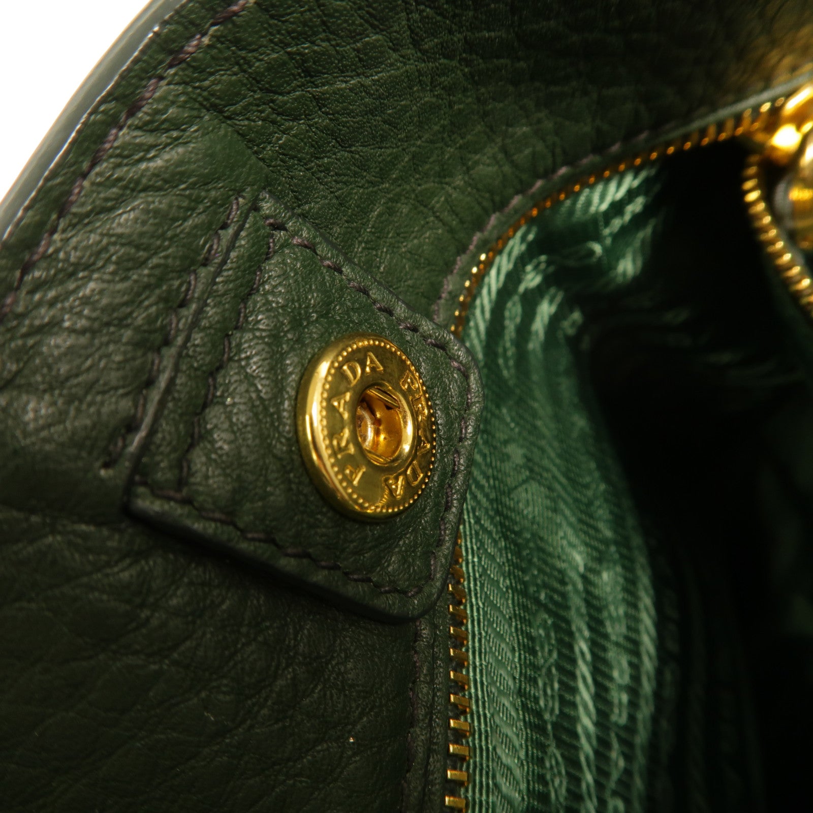 PRADA 牛皮皮革Side Pocket 2 Way Shoulder Bag手挽肩背兩用袋