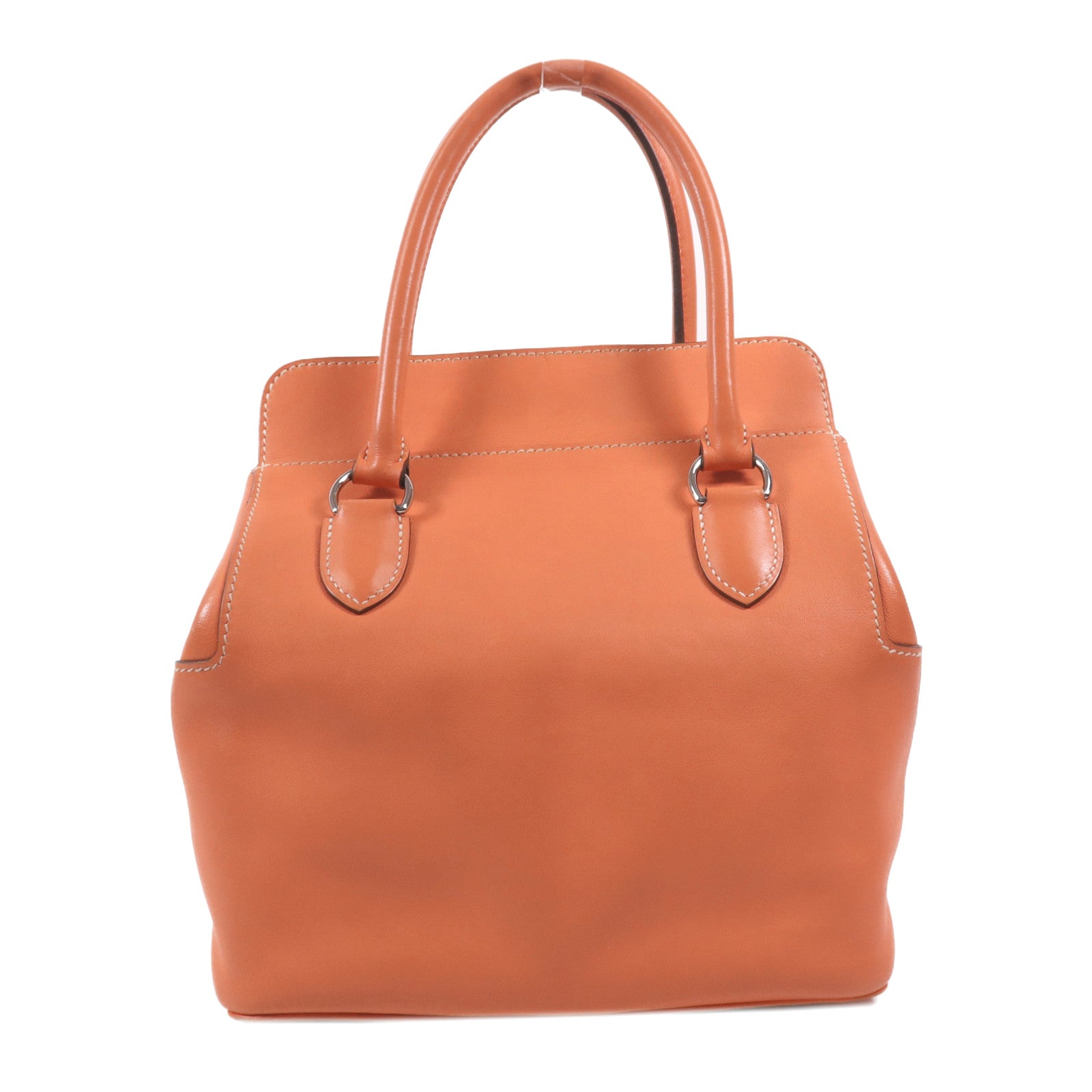 HERMES Swift皮革Toolbox 20銀扣手挽肩背兩用袋Crevette