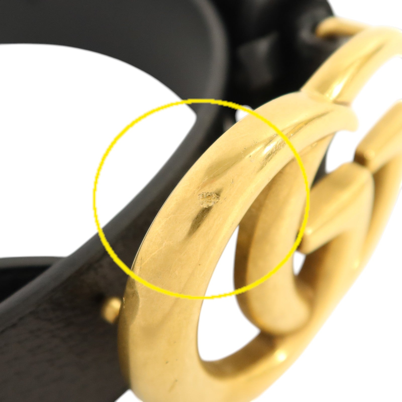GUCCI 牛皮皮革Belt 75cm金扣皮帶