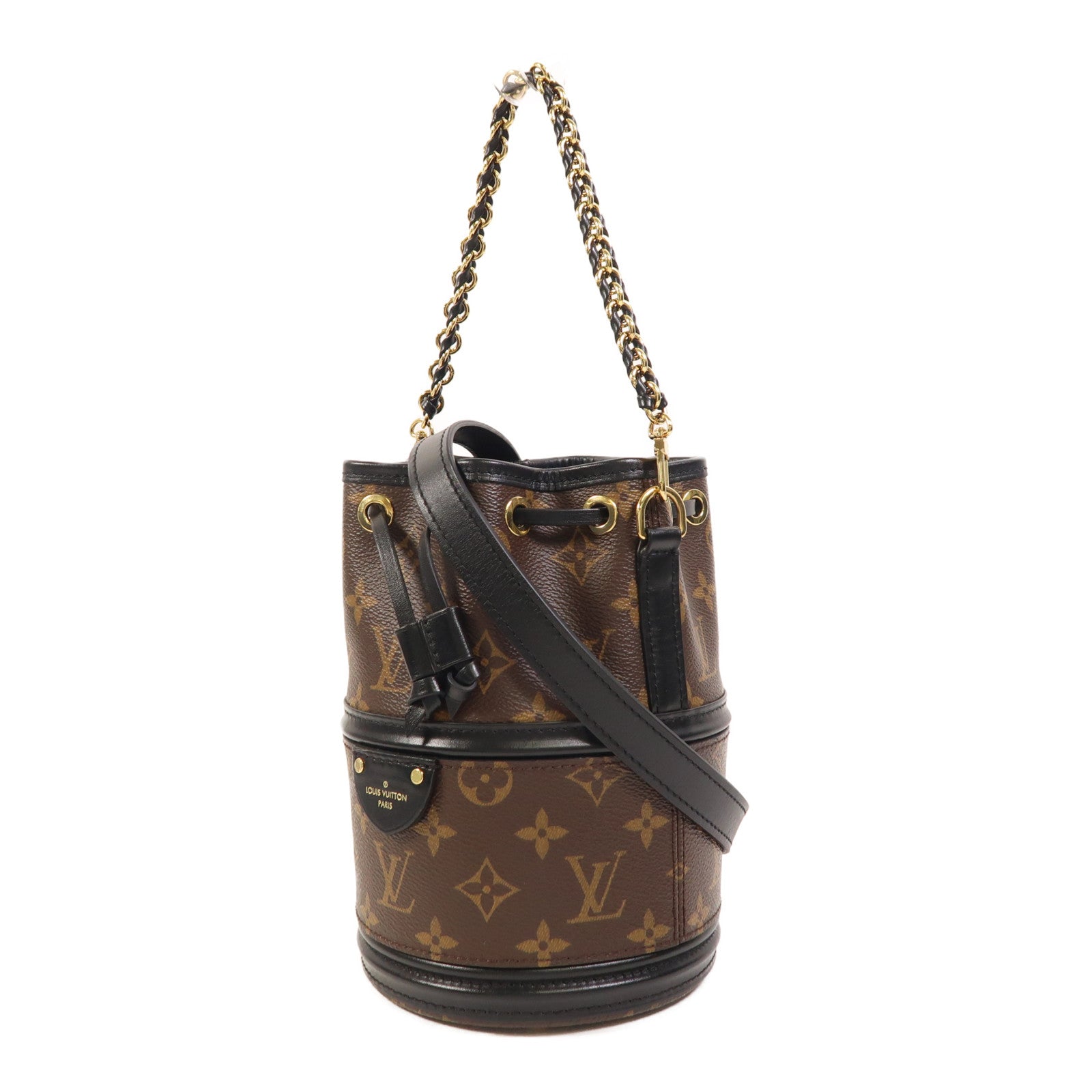 LOUIS VUITTON Monogram Canoe 金扣鏈帶手挽肩背兩用袋