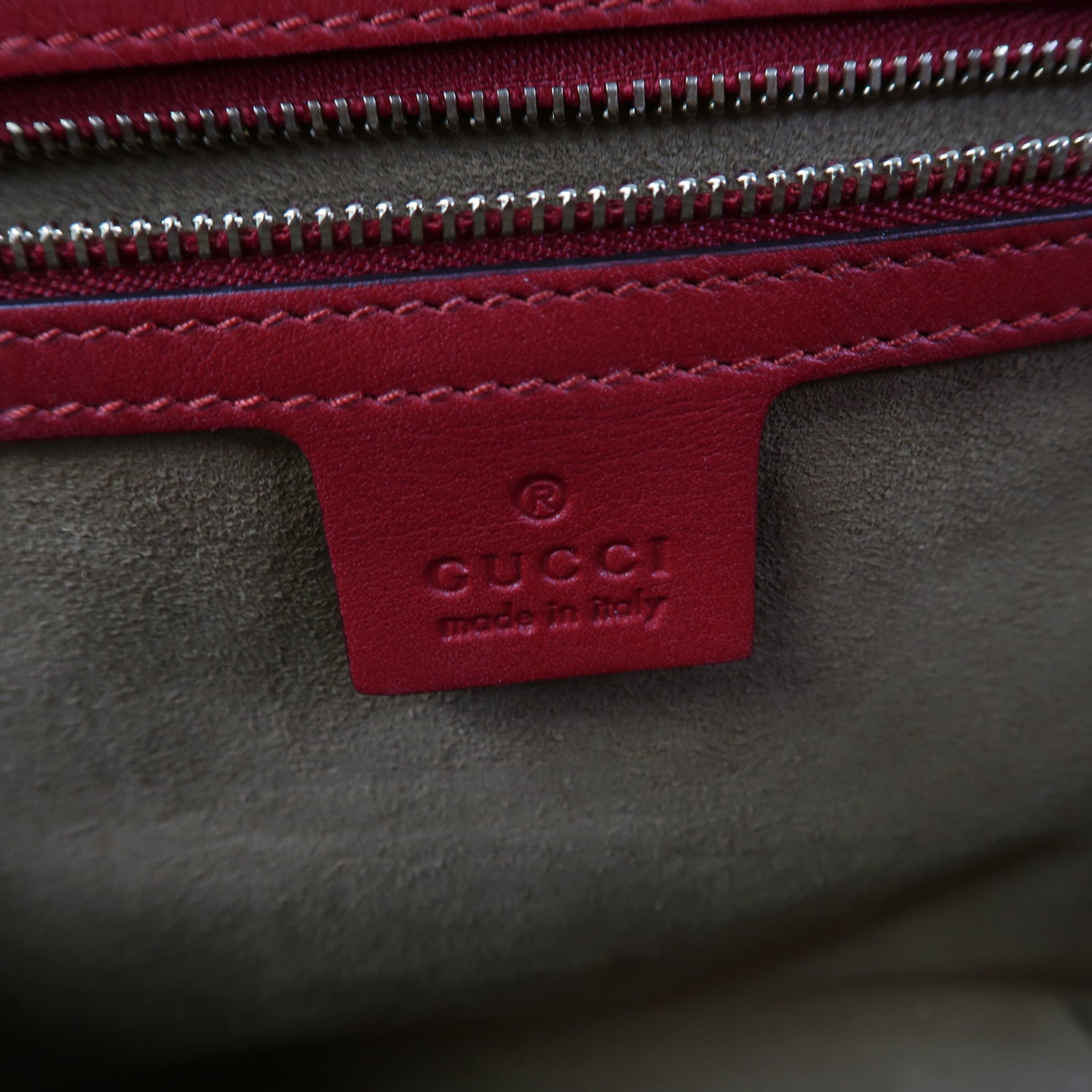 GUCCI 塗層帆布/皮革 Interlock Marmont金扣鏈帶手挽肩背兩用袋粉紅色